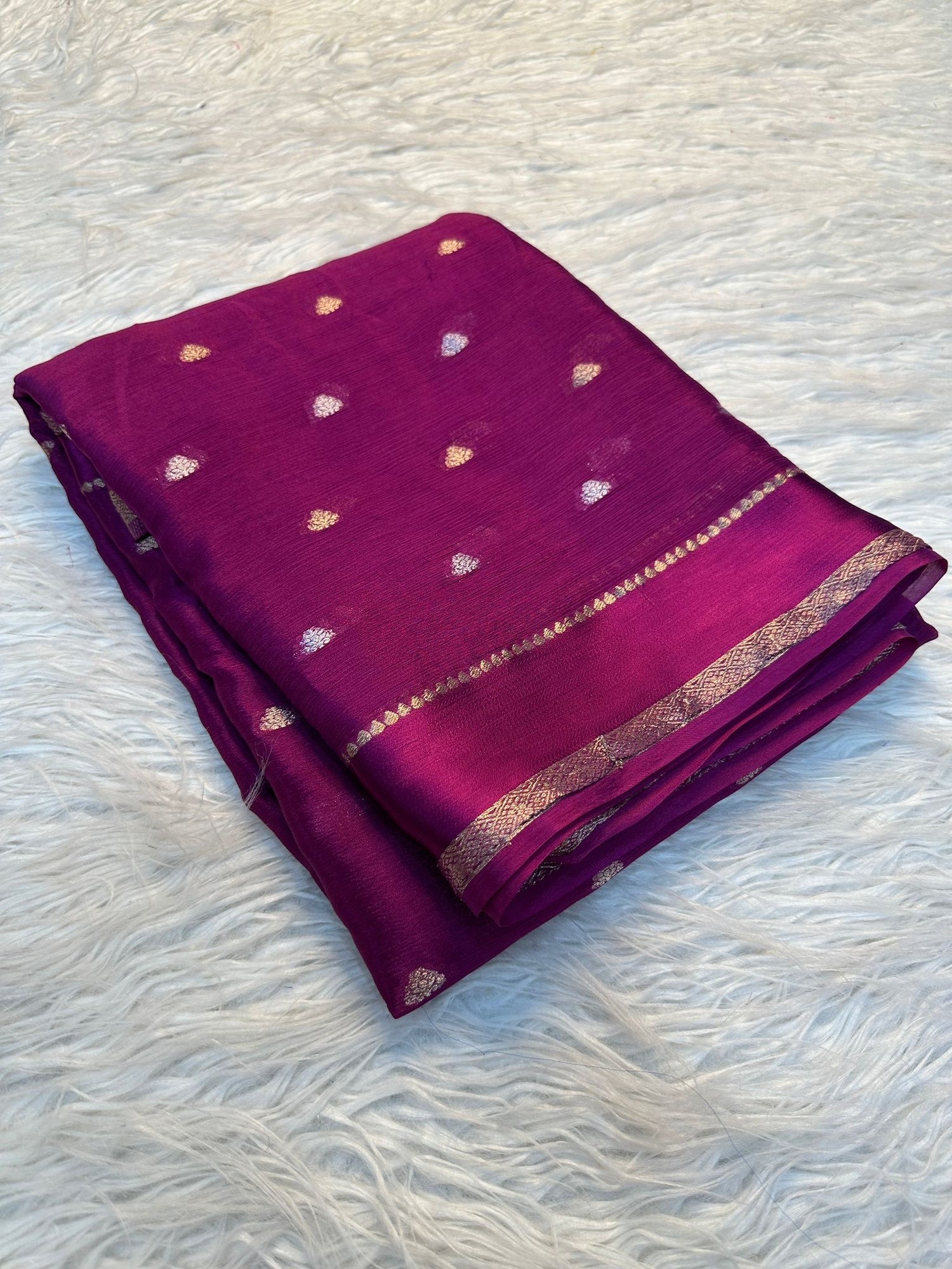 Pure chinon viscose saree