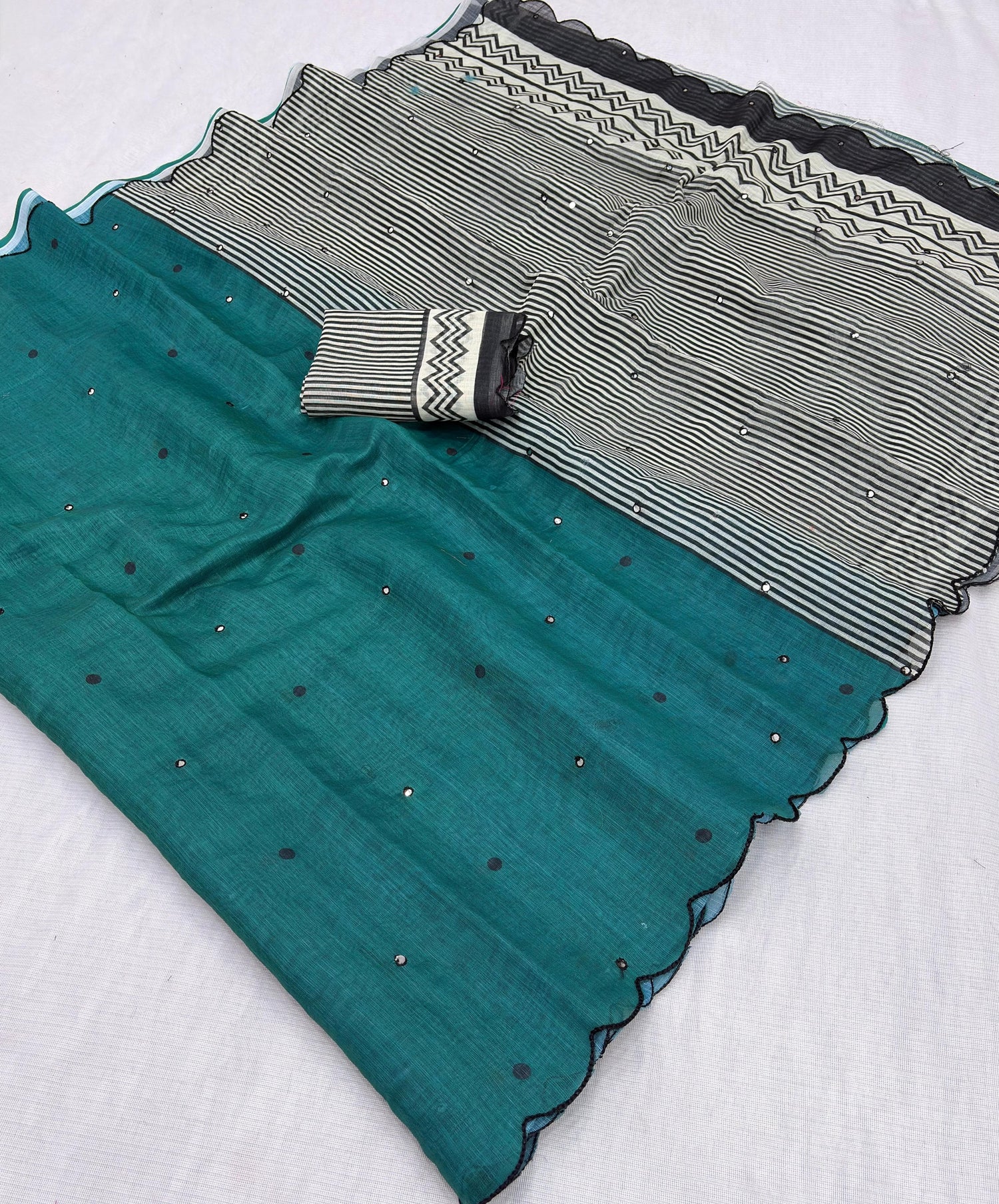 Soft linen digital printed saree