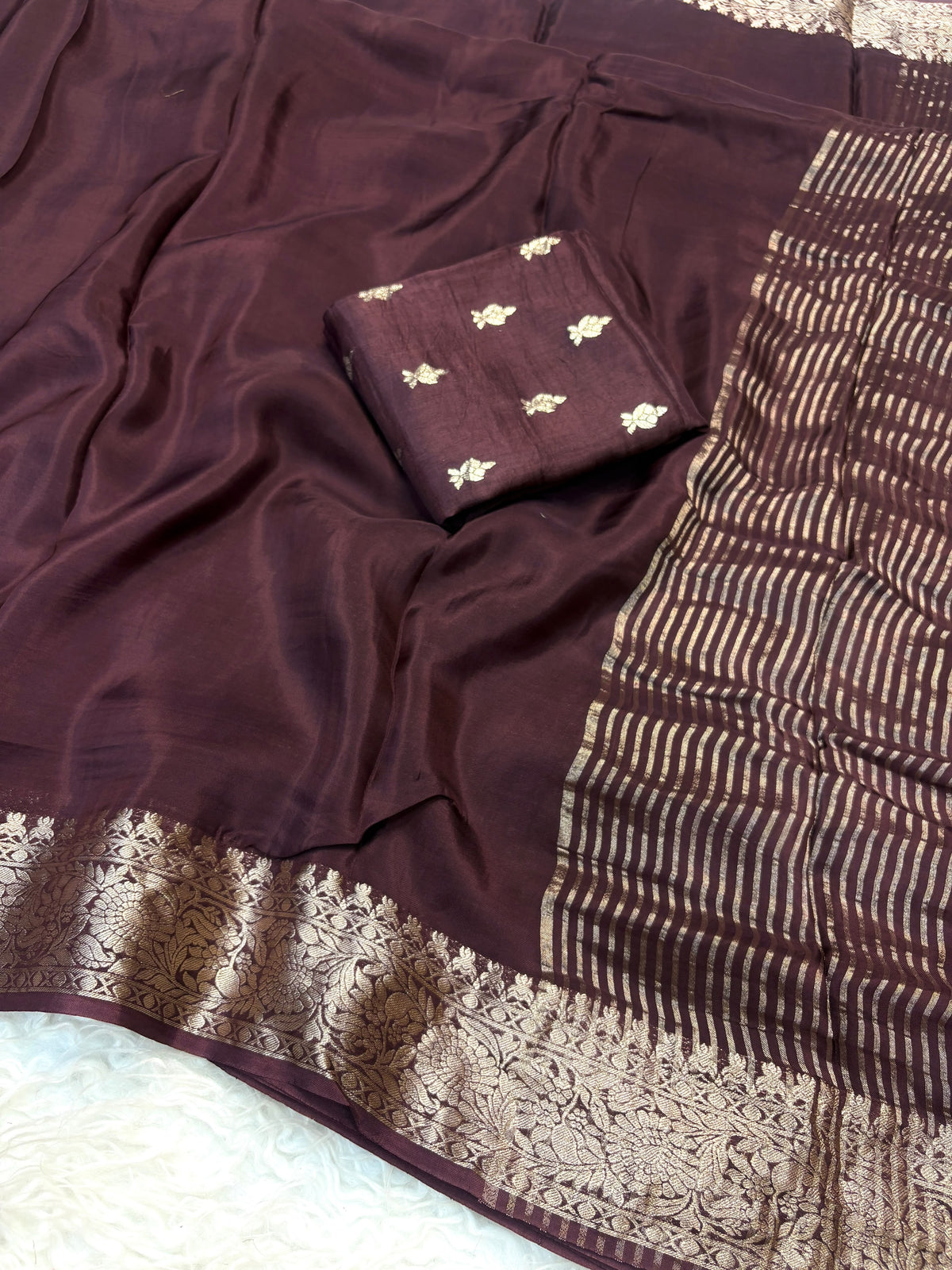 Pure viscose Mysore crepe saree(NON-STORE)
