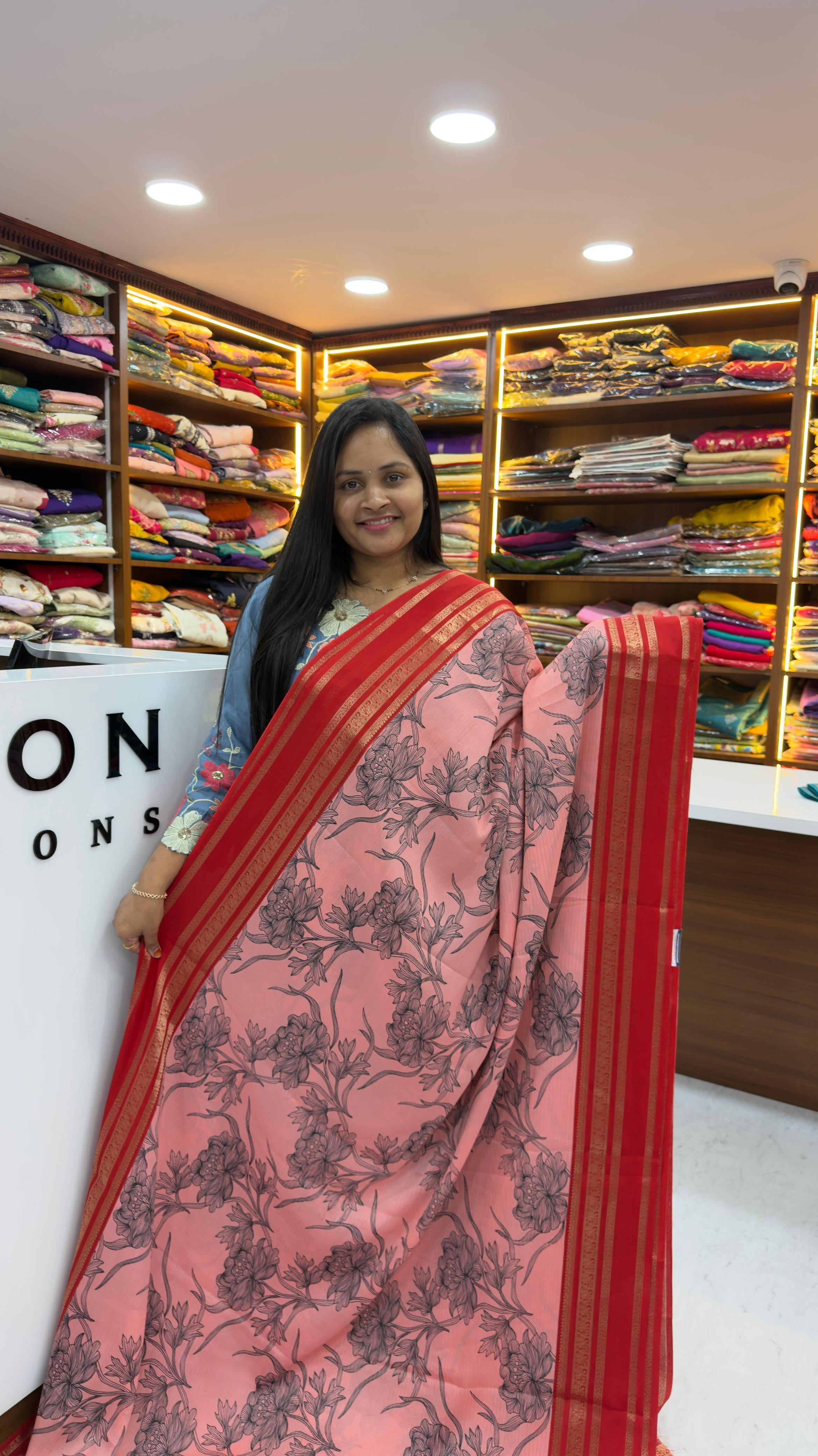 Mysore silk inspired Georgette sarees