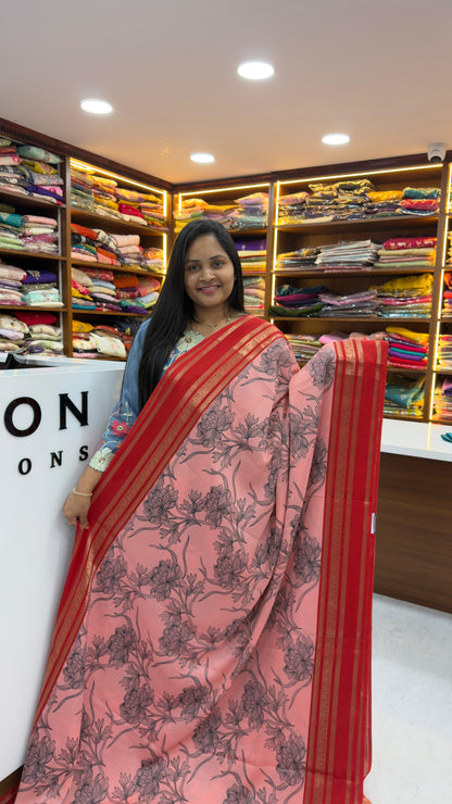 Mysore silk inspired Georgette sarees