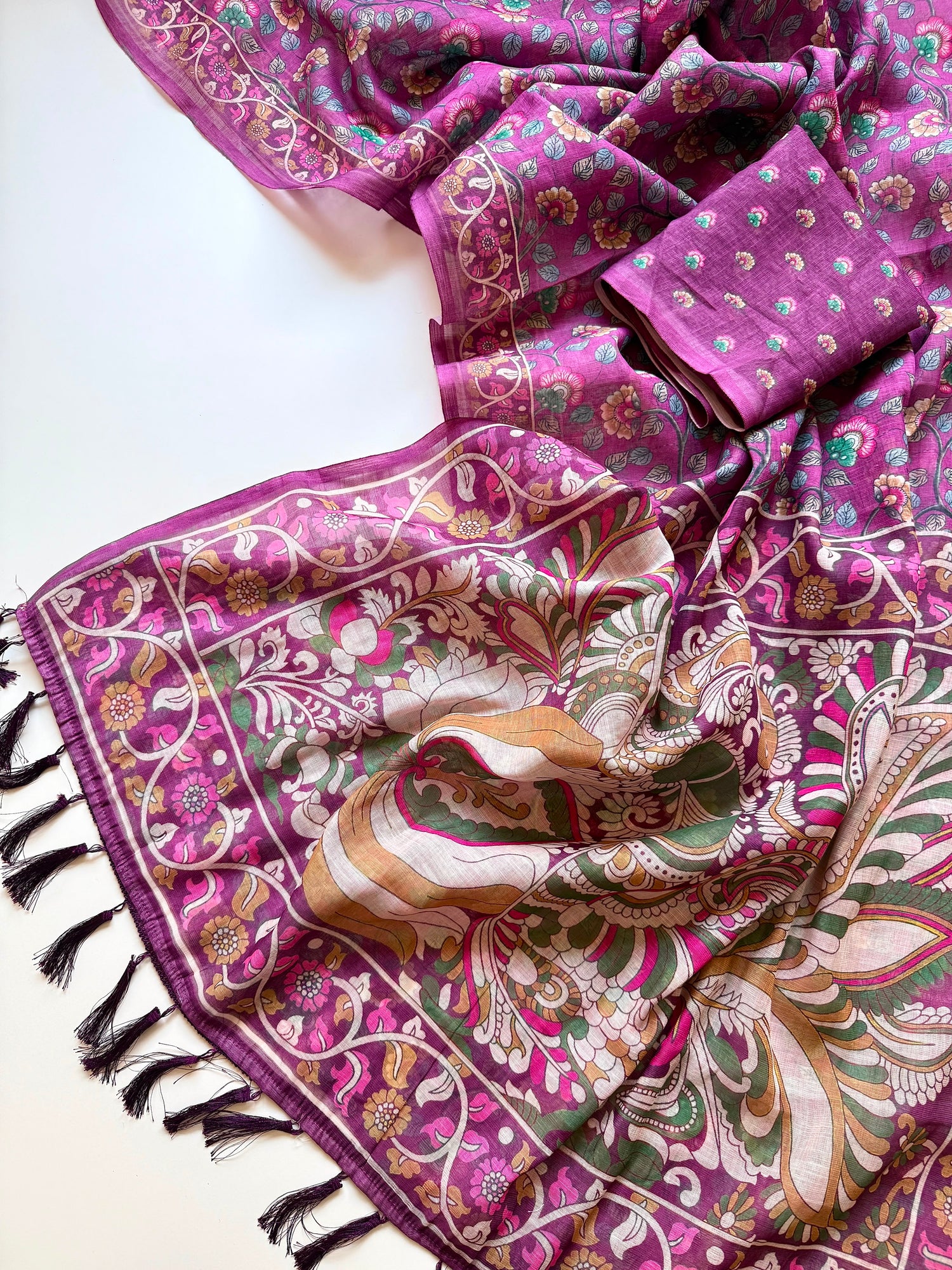 Soft Cotton Linen Fabric With Beautiful Floral digital print(NON-STORE)