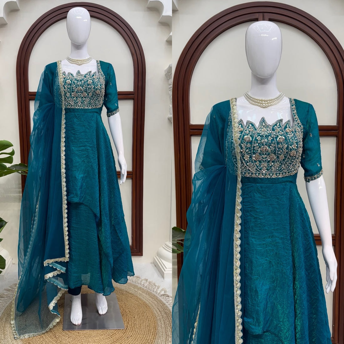 Party wear maggam work gown