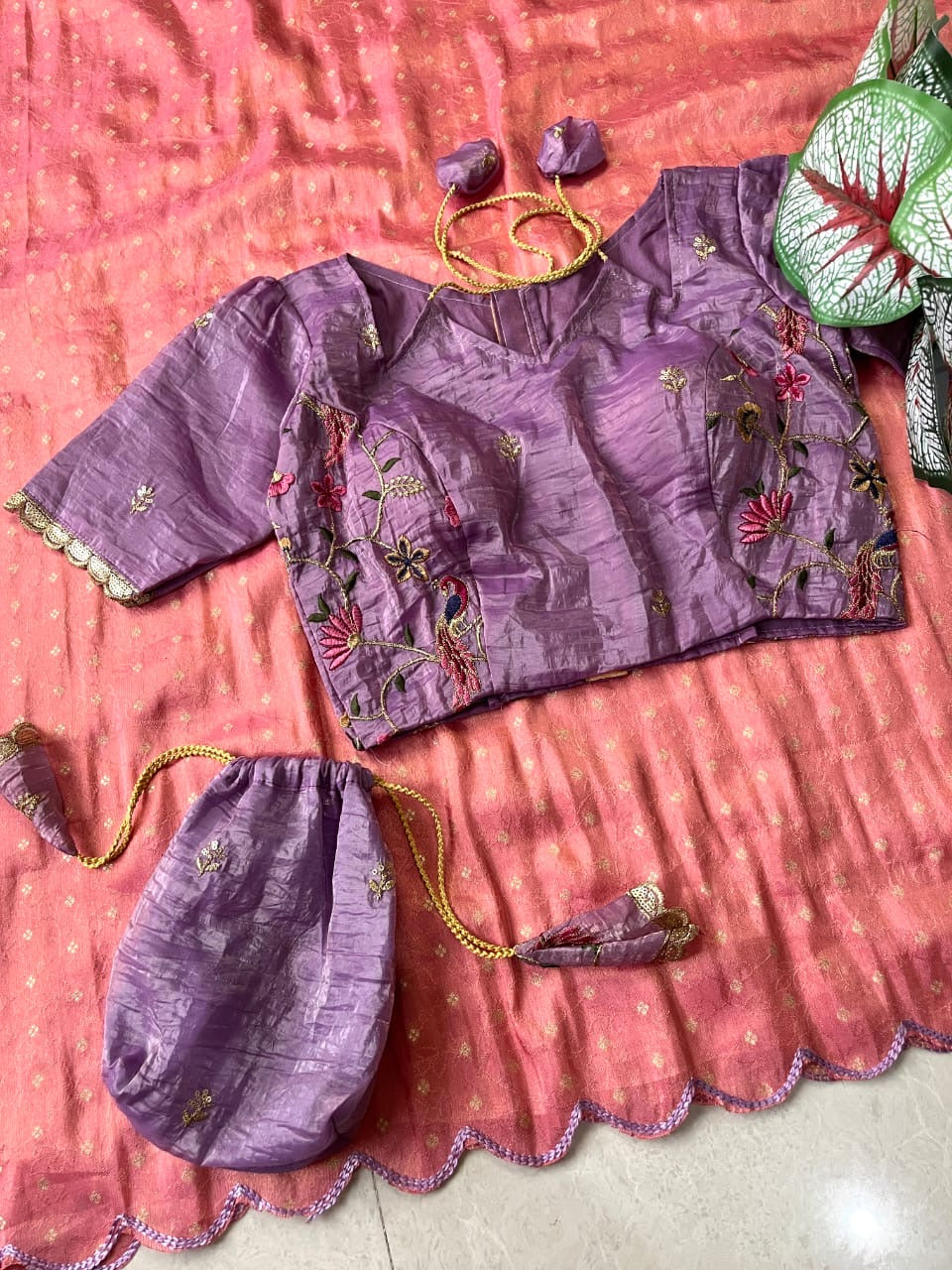 Party wear with stitched blouse