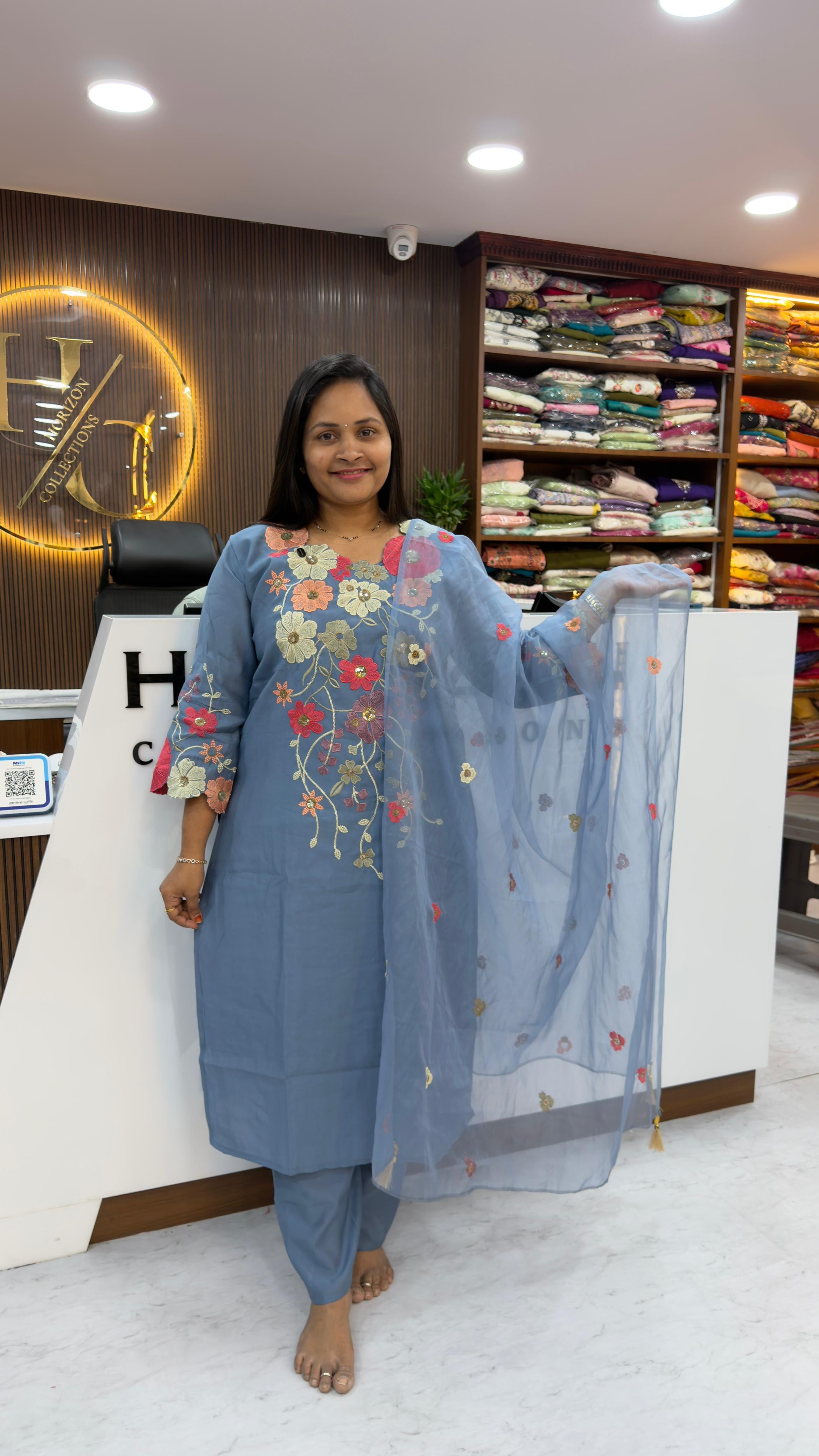 Three piece set in floral desgin