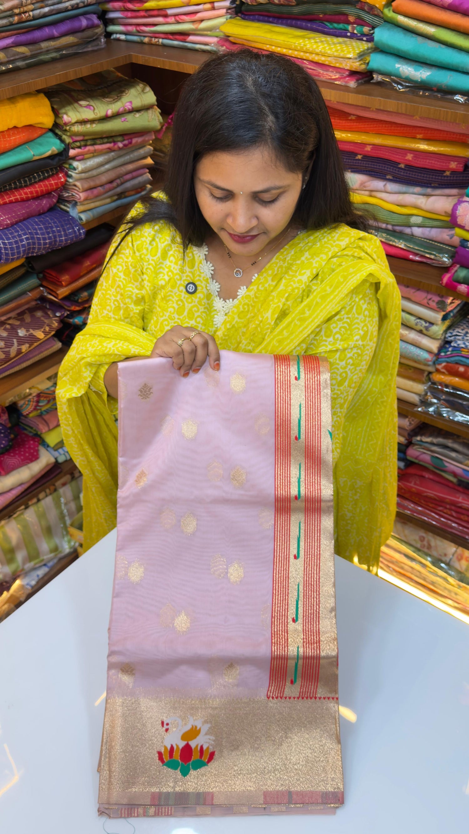 Tissue organza Paithani sarees