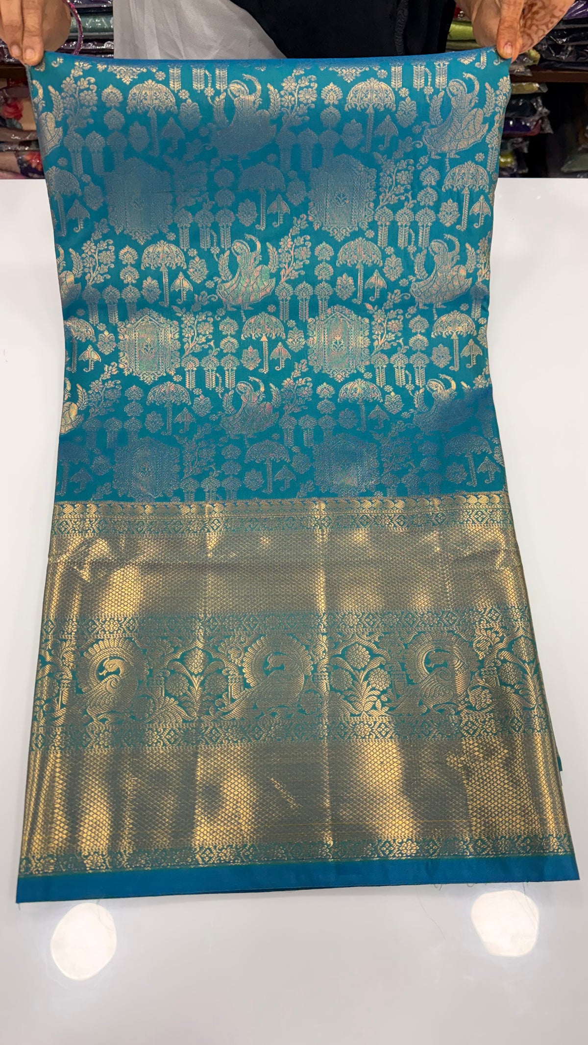 Bridal meenakari Pattu saree