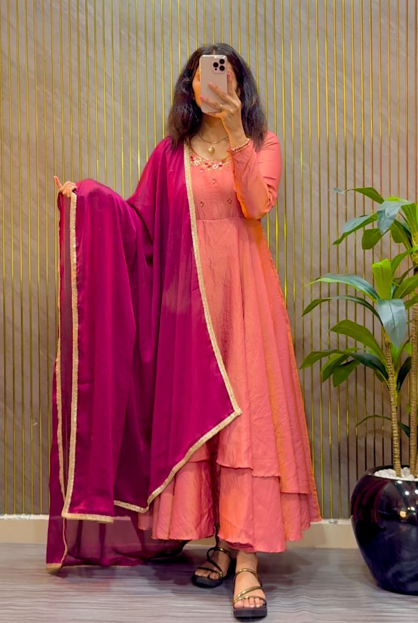 Designer Maggam Work Gown(NON-STORE)