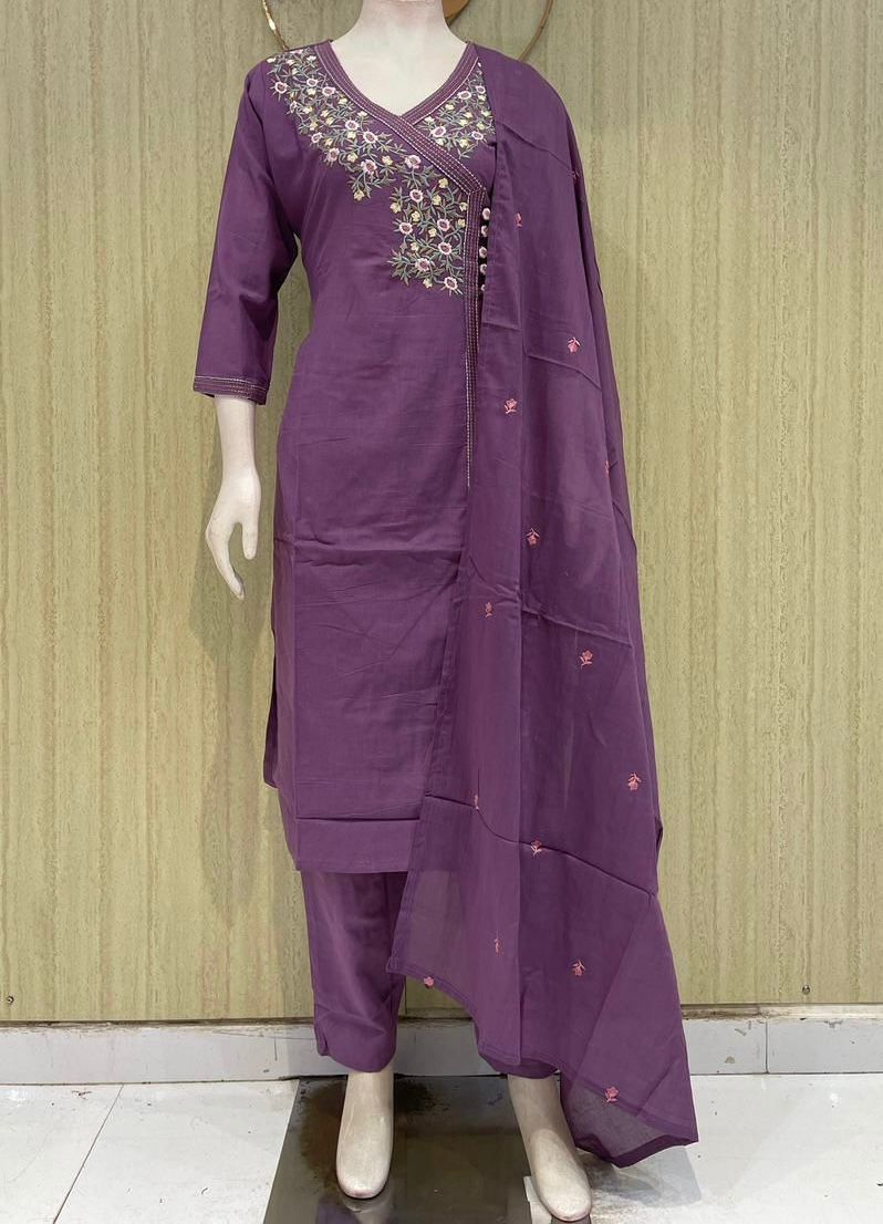V Neck Cotton 3piece set