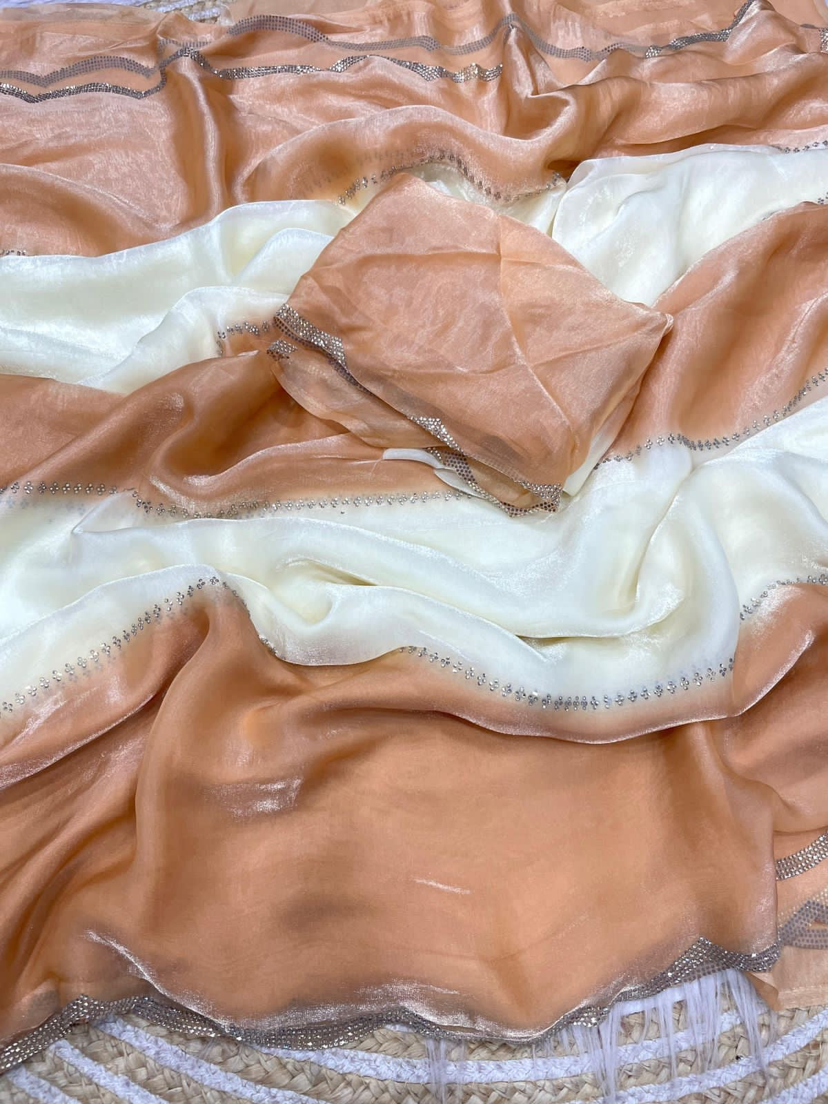 Dual shade Fendy sattin party wear saree