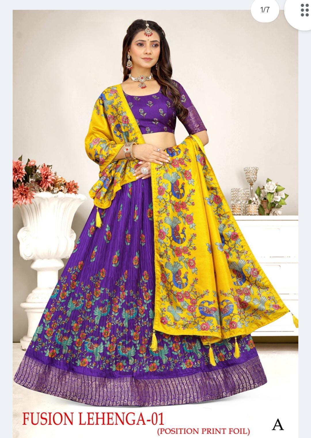 Kalamkari Dola Silk lehengas