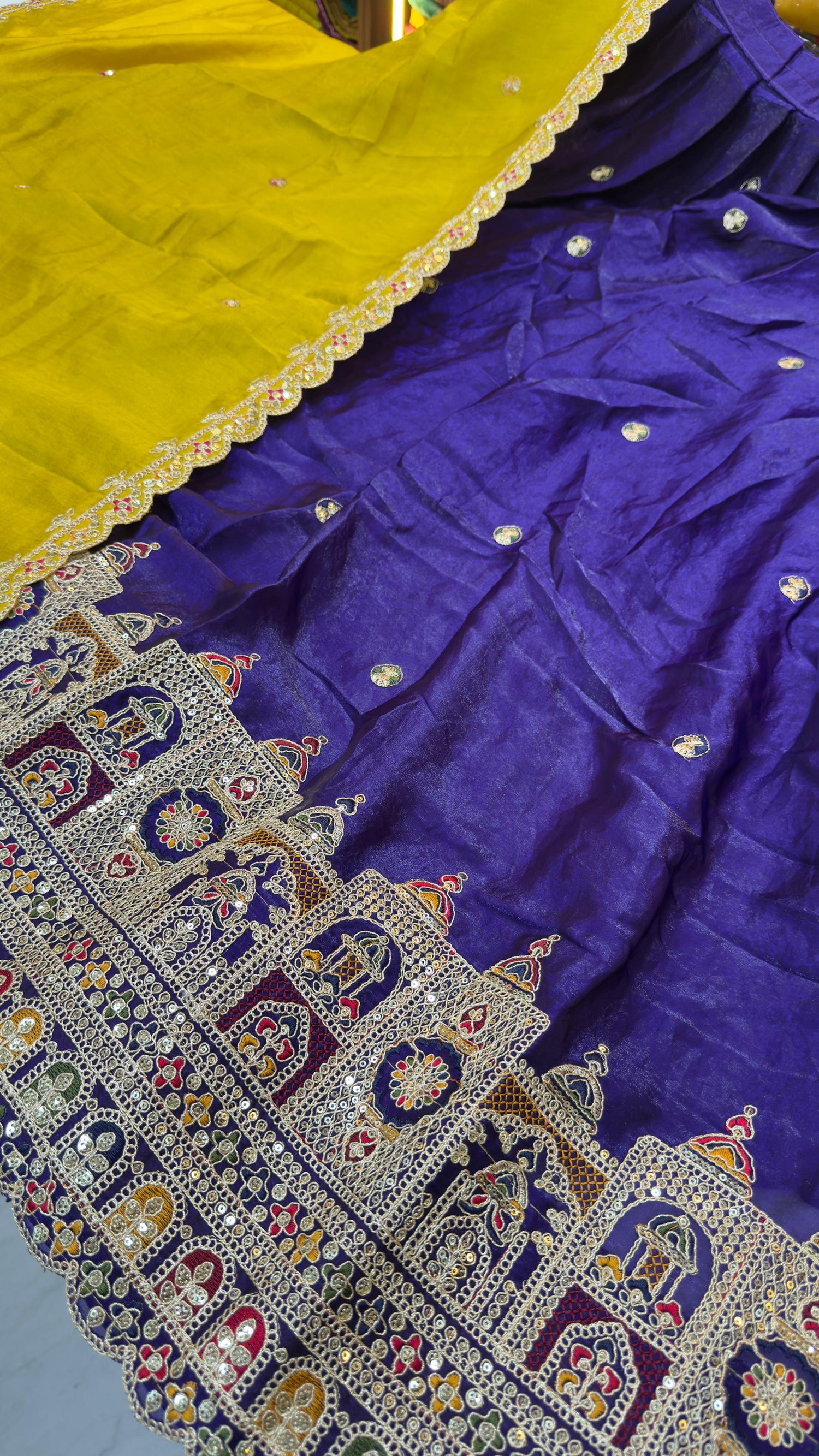 Space silk Lehengas