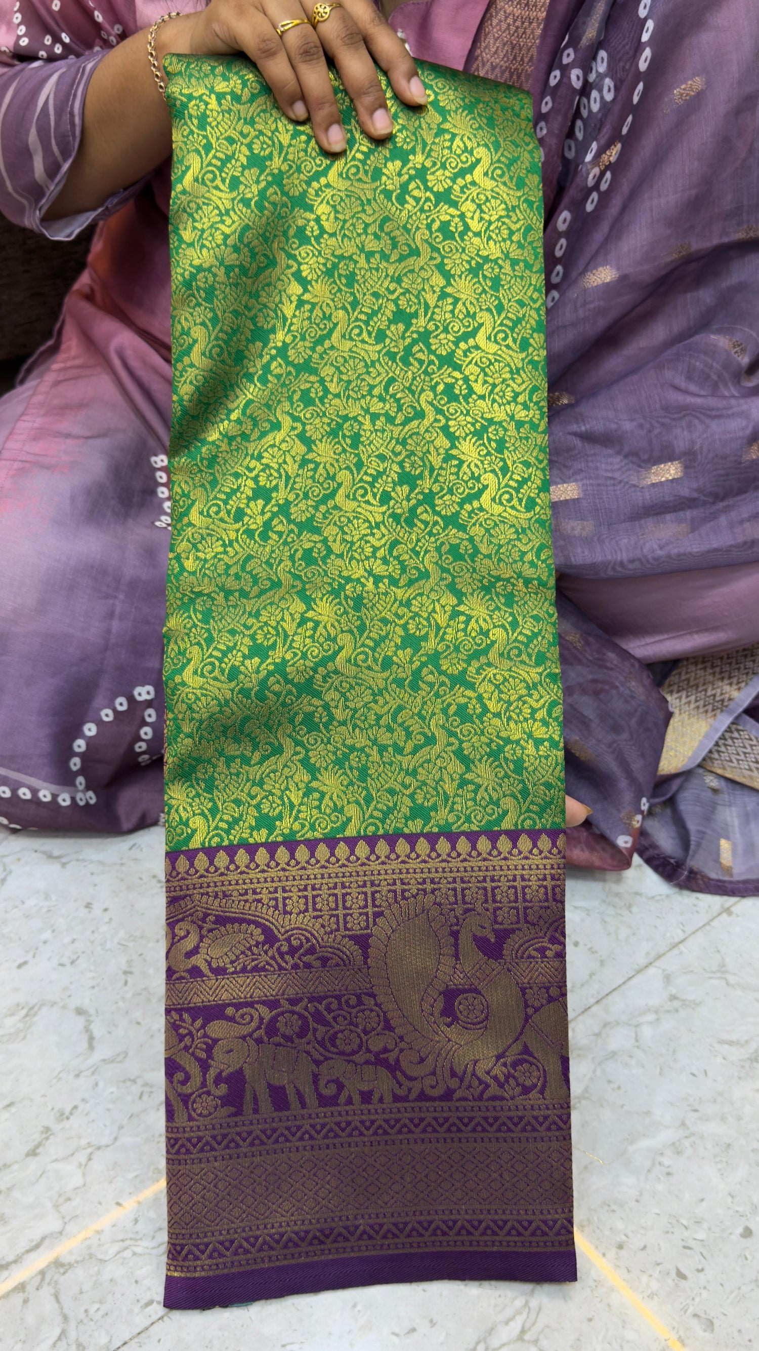 Korvai soft Meena Patti sarees