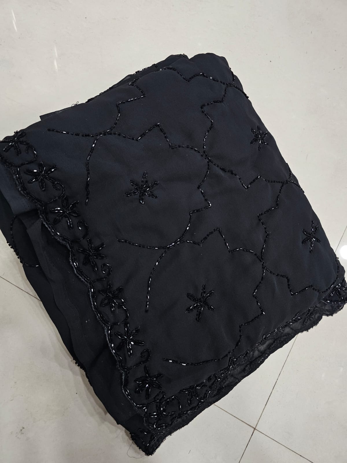 Black party wear saree-4