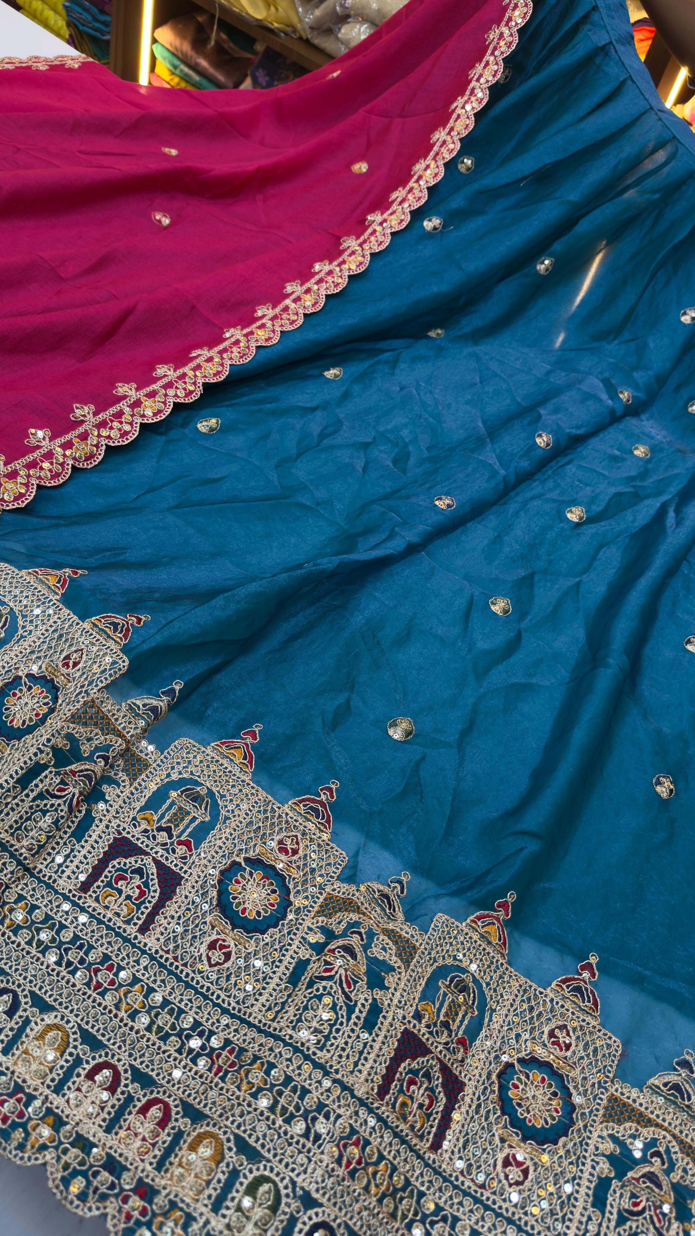 Space silk Lehengas