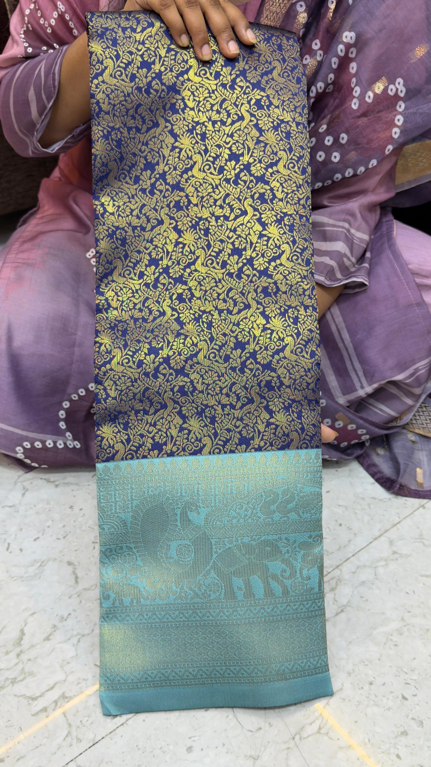 Korvai soft Meena Patti sarees