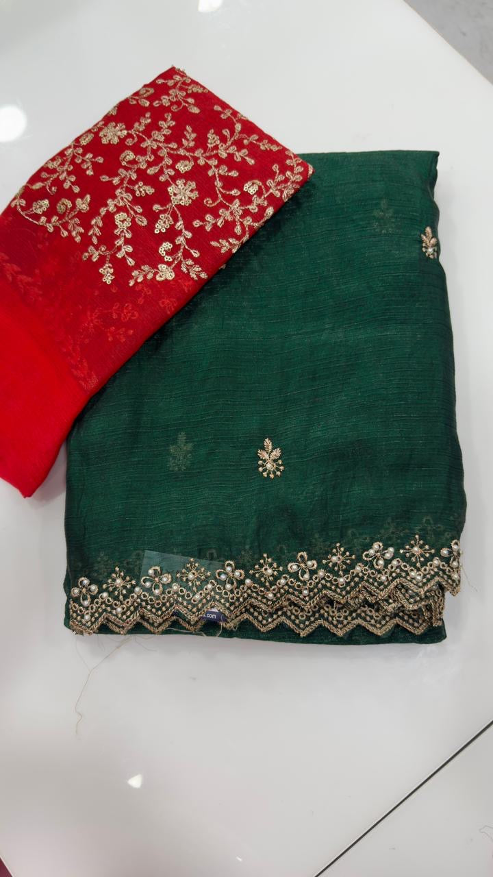 Fendy silk Party wear saree