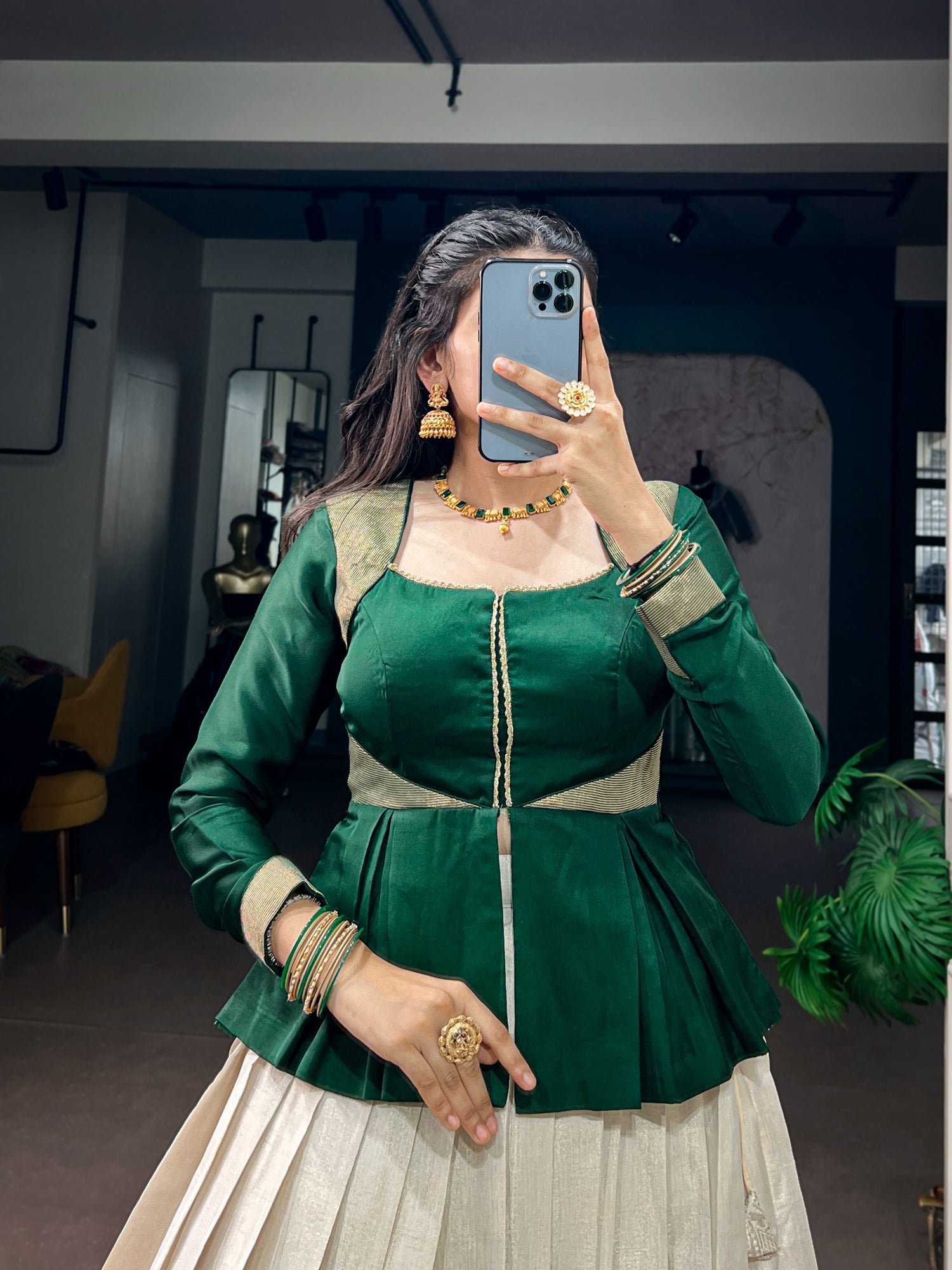 Kanchipuram lehenga with rich zari weaving(NON-STORE)