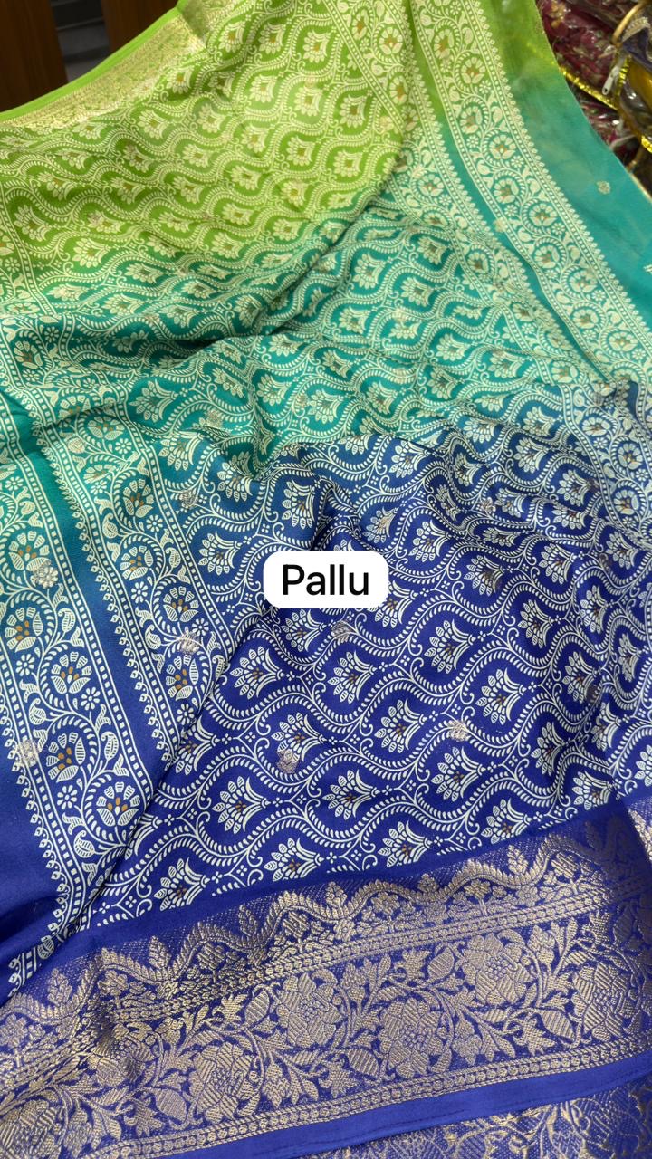 Triple shaded light weight fancy sarees