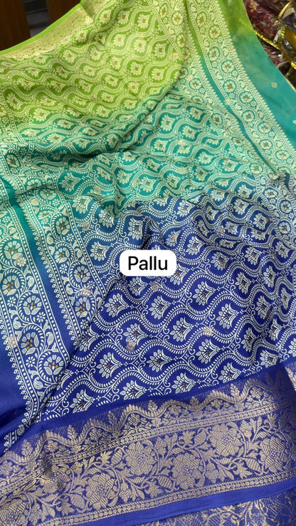 Triple shaded light weight fancy sarees