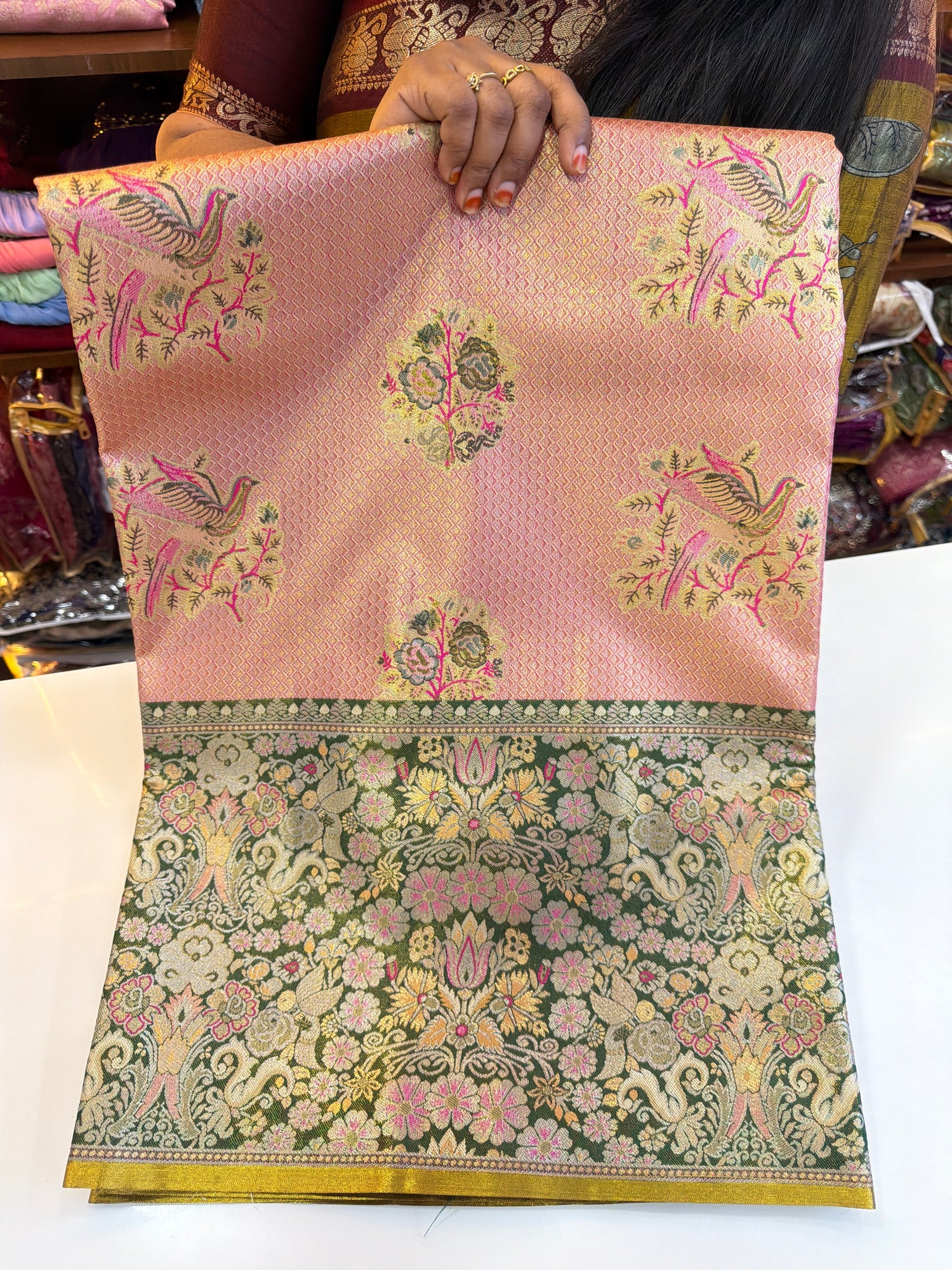 Meenakari pattu sarees