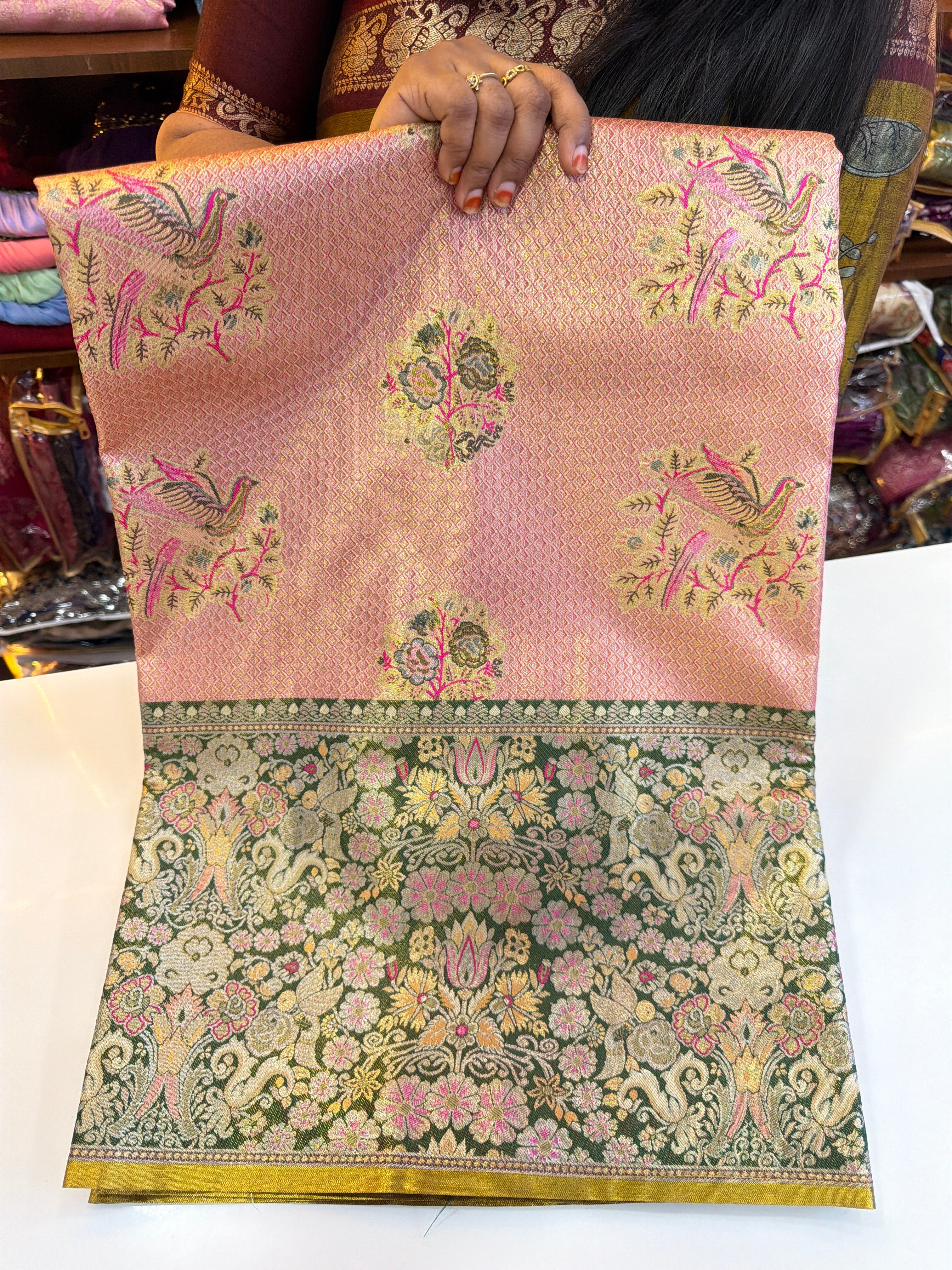 Meenakari pattu sarees