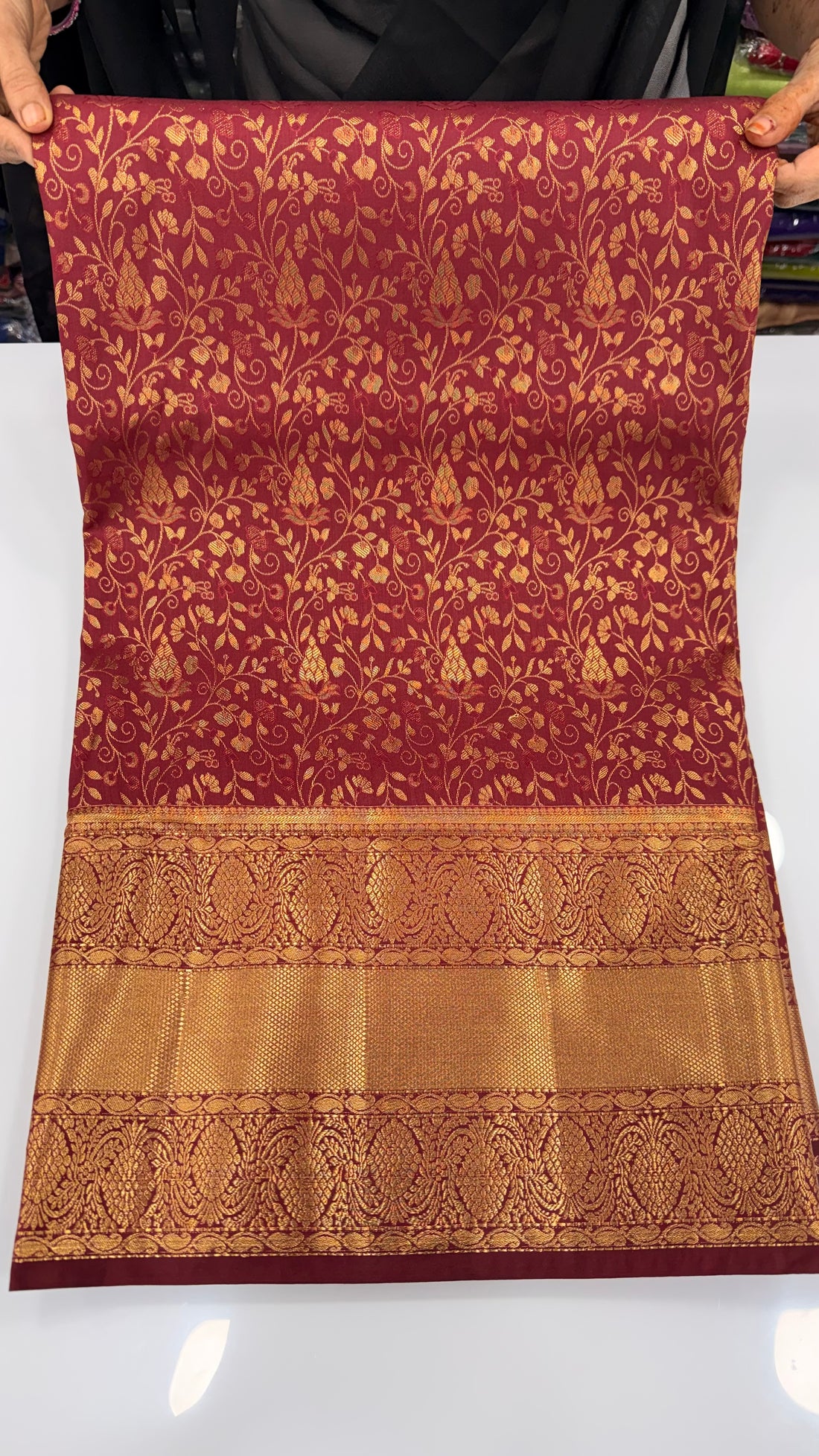 Bridal meenakari Pattu saree