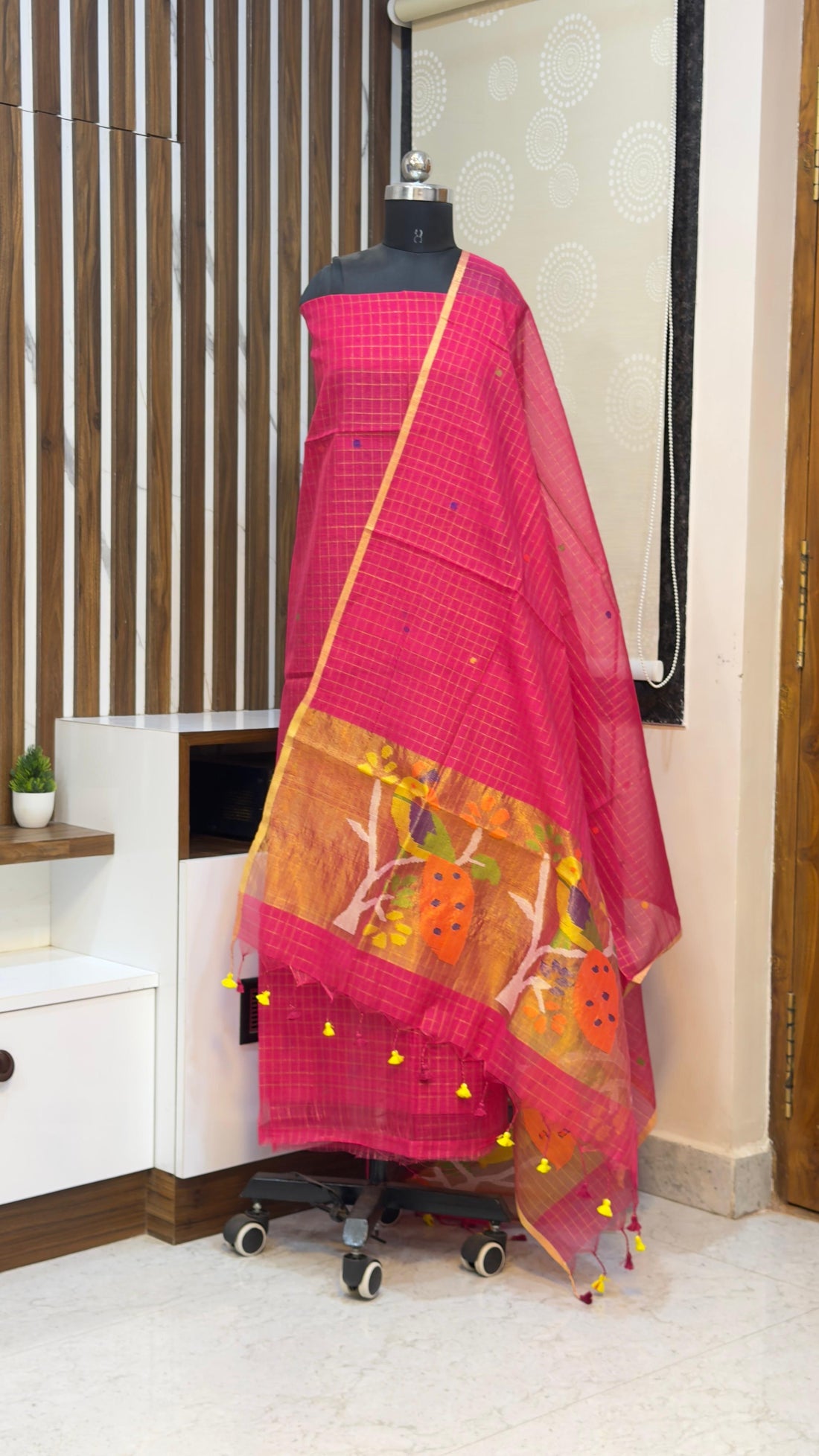 Handloom Muslin Jamdhani Dress materials