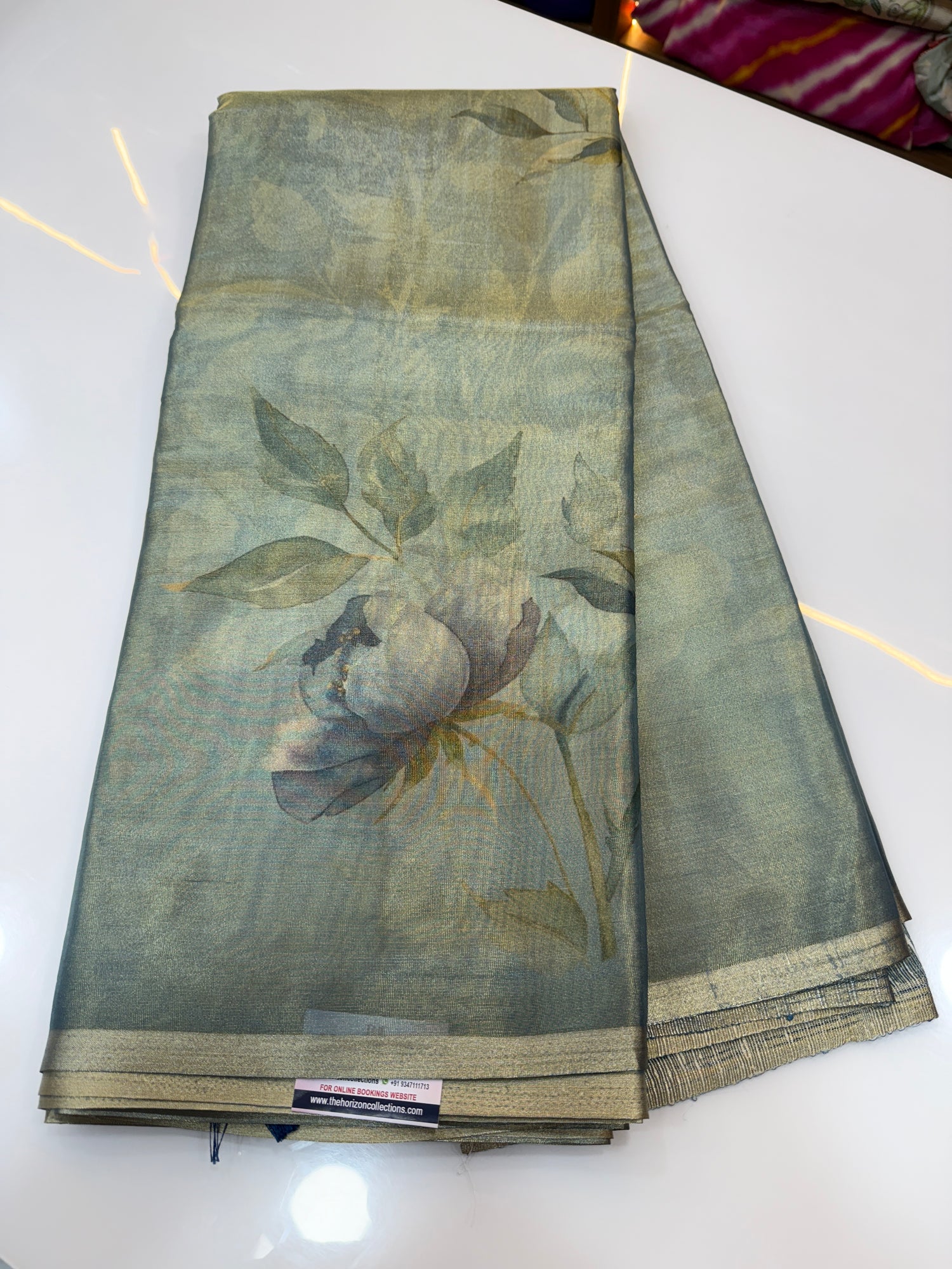 Soft floral organza saree
