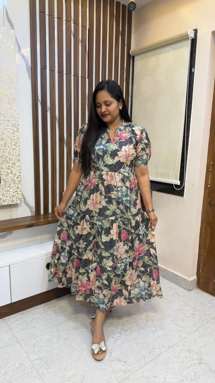 Floral Hakooba Frocks