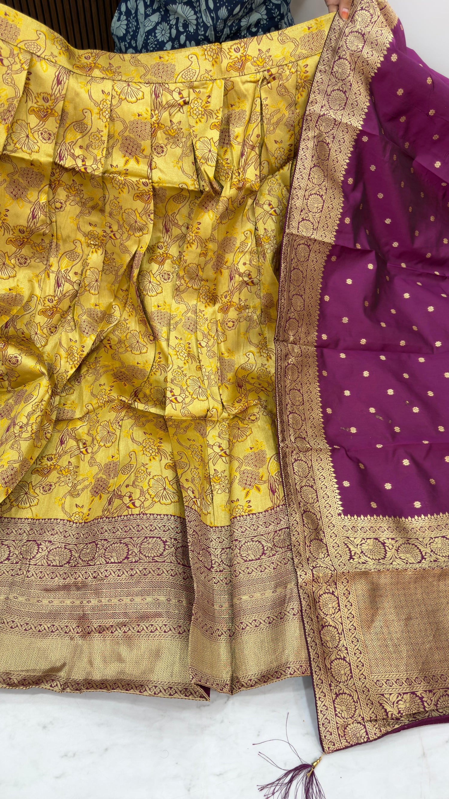 Semi Kanchi pattu Lehenga