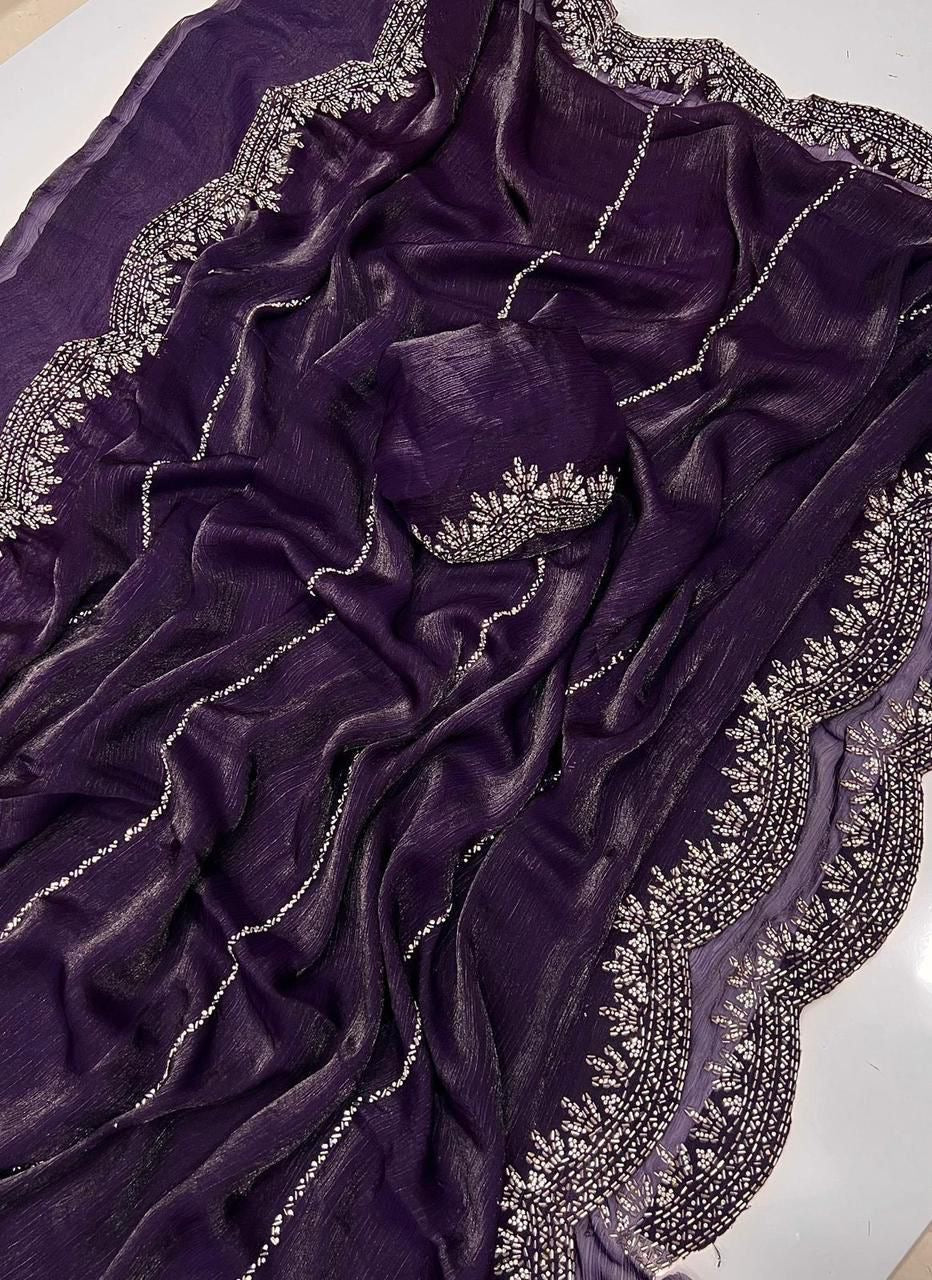 Fendy chiffon saree