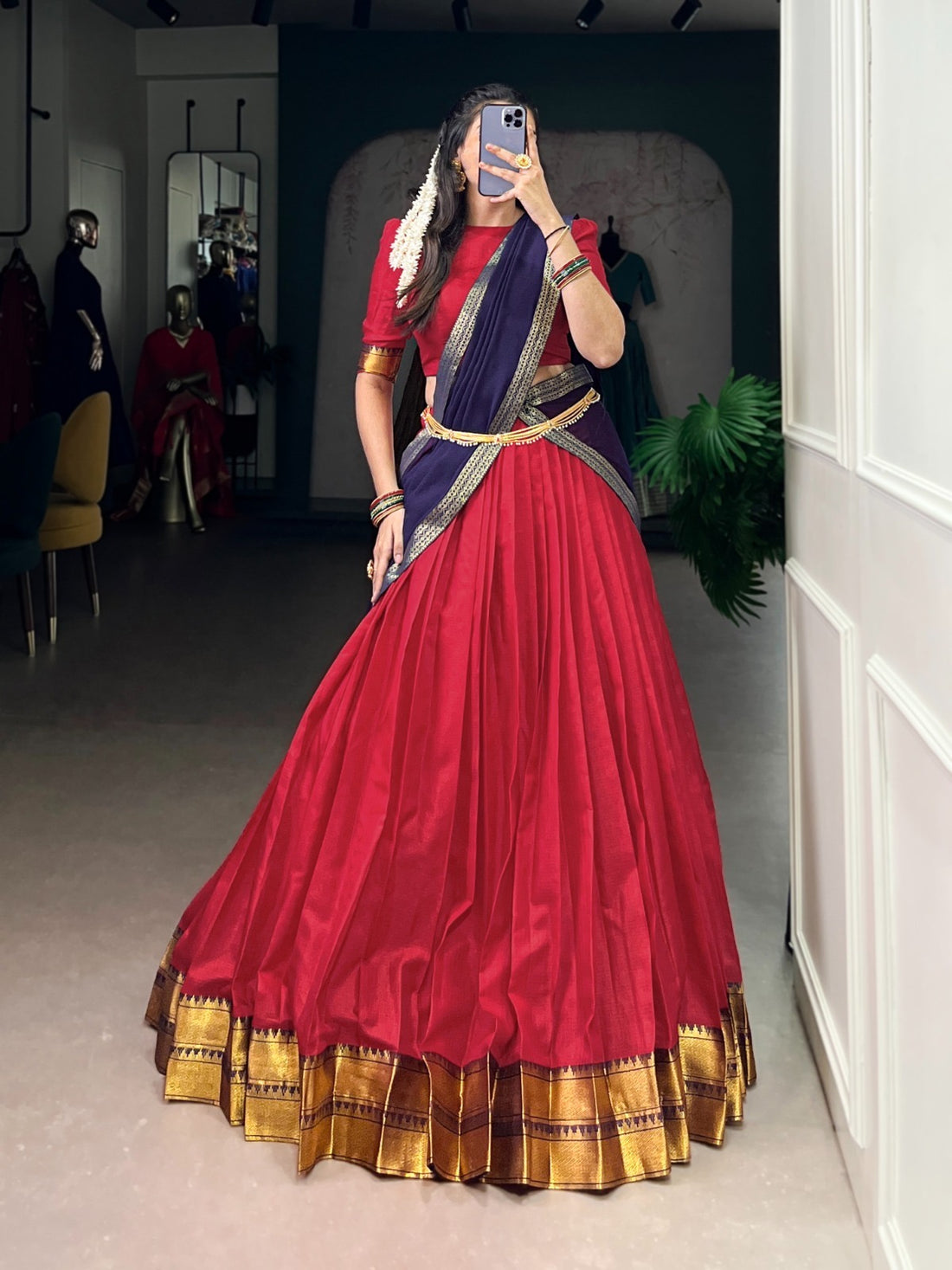Beautiful traditional half saree