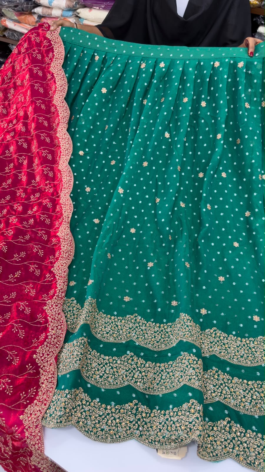 Heavy embroidery work party wear lehengas