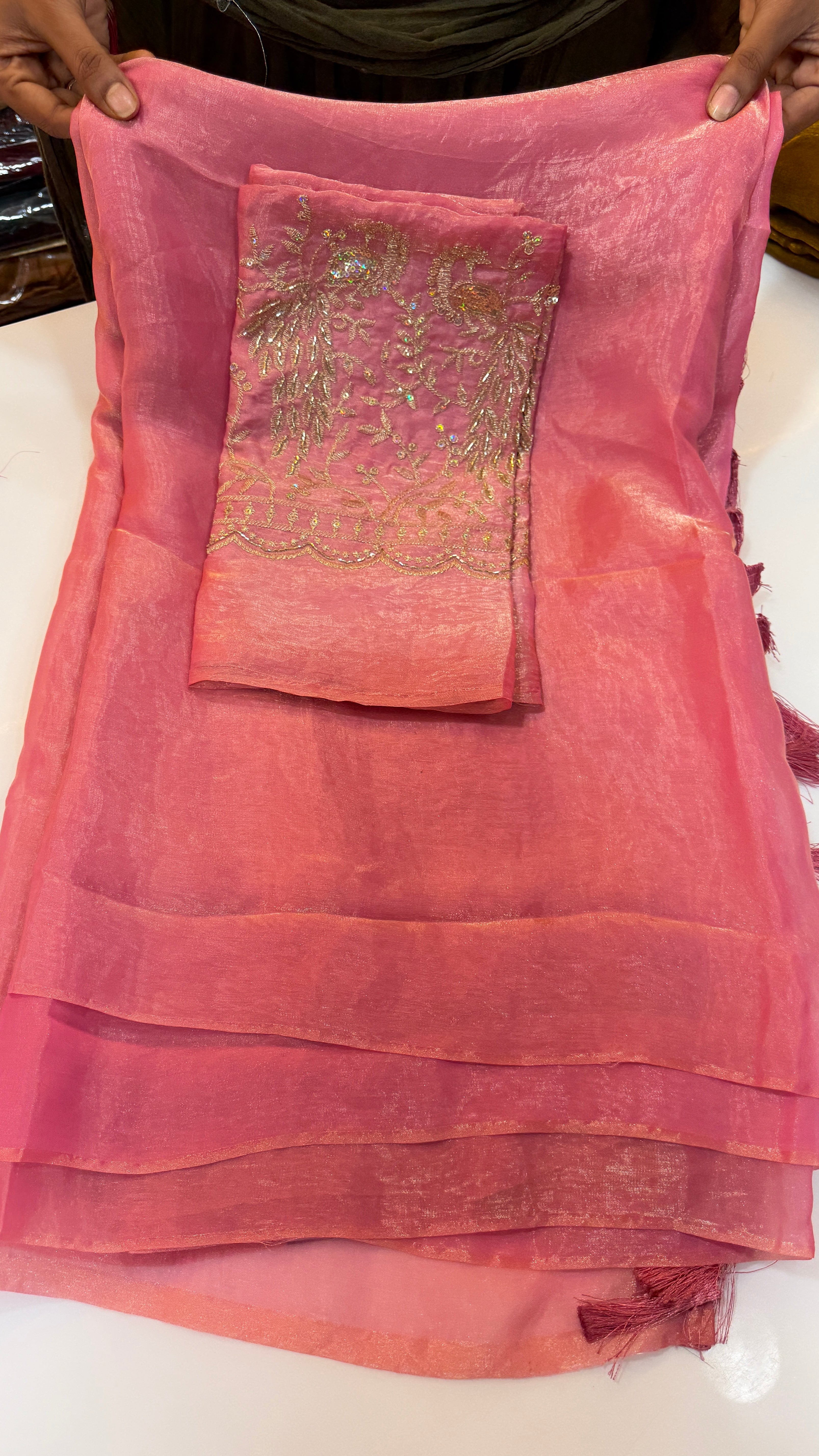 Space silk party saree