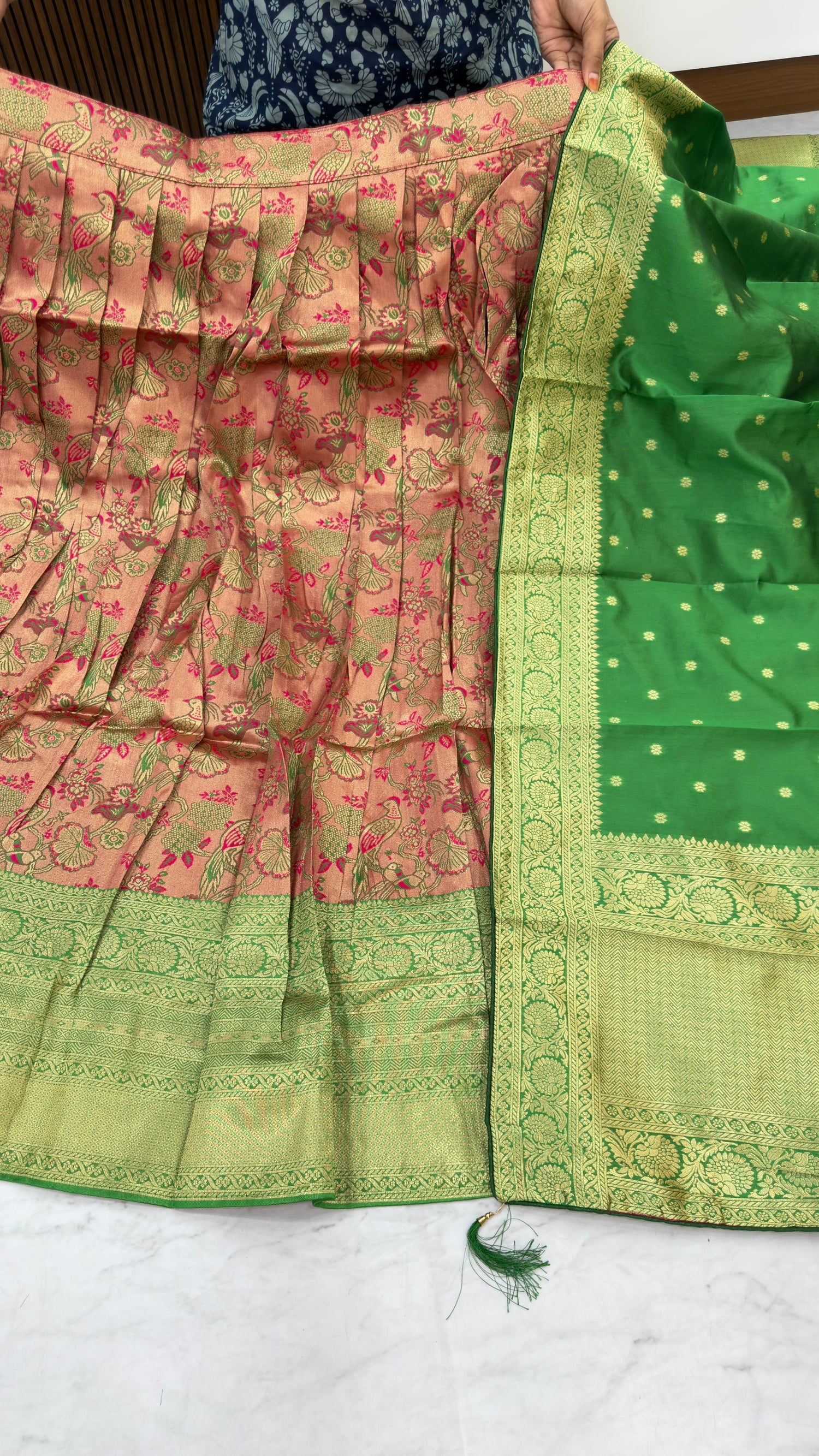 Semi Kanchi pattu Lehenga