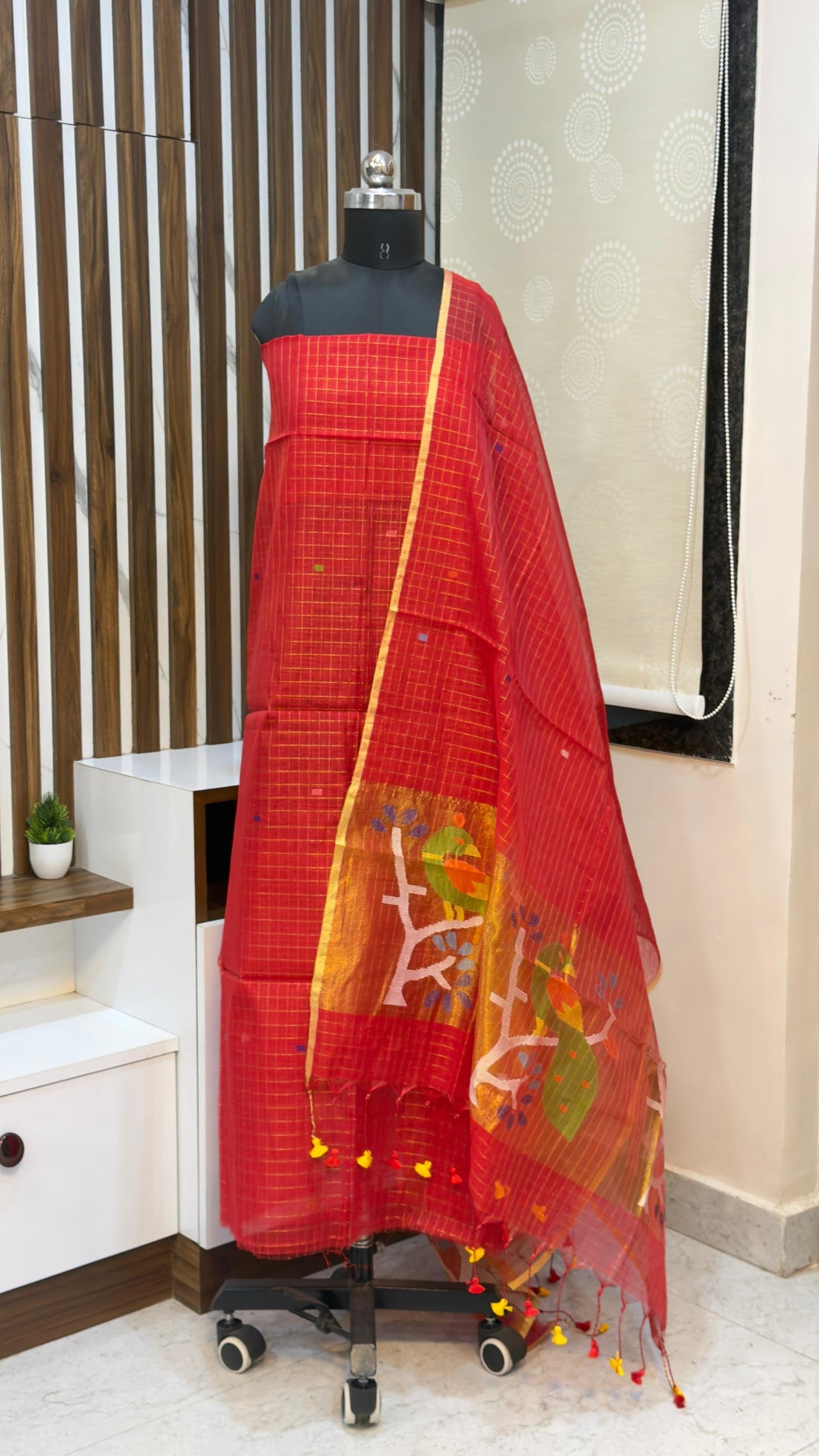 Handloom Muslin Jamdhani Dress materials