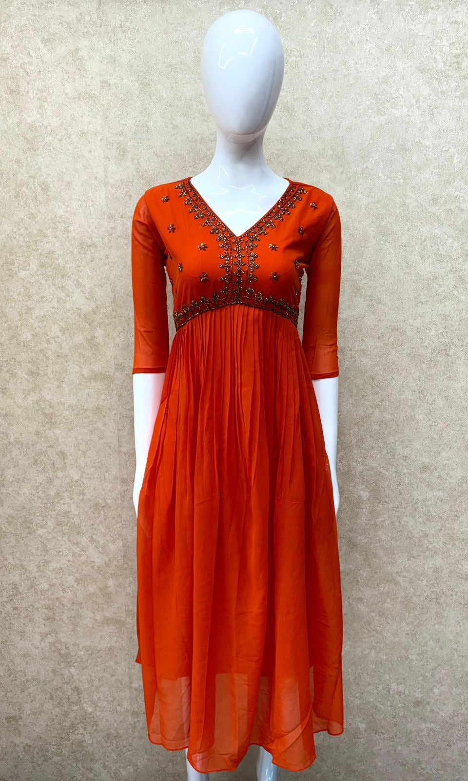 Georgette Alia cut frocks with maggam work