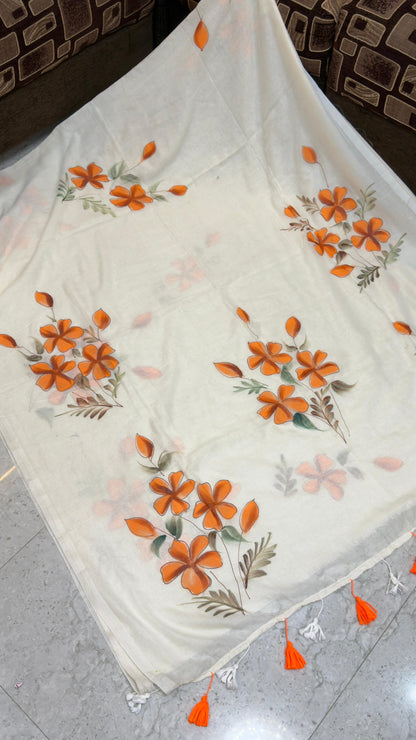 Hand paint Mul cotton