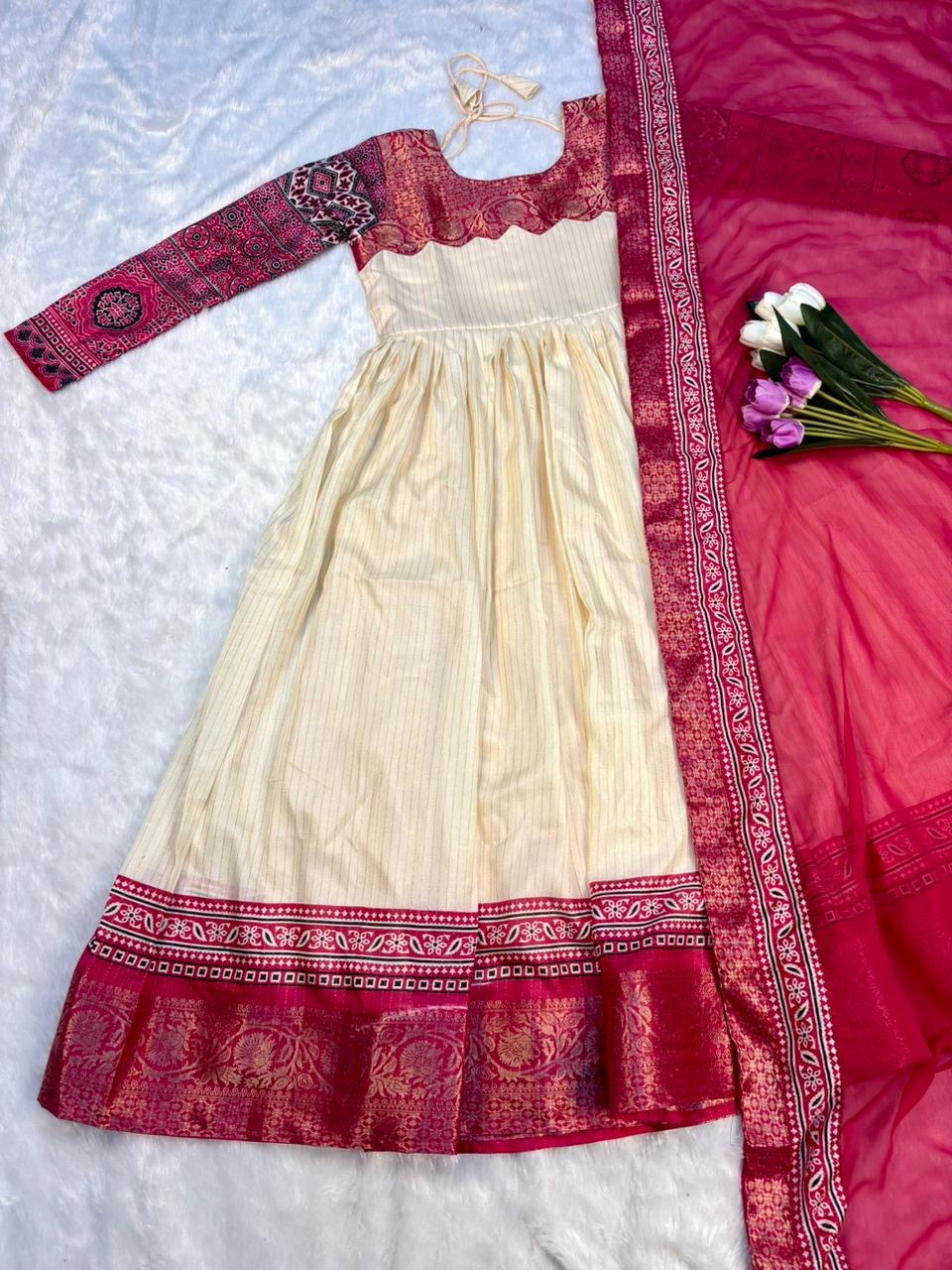 Frocks along with duppata