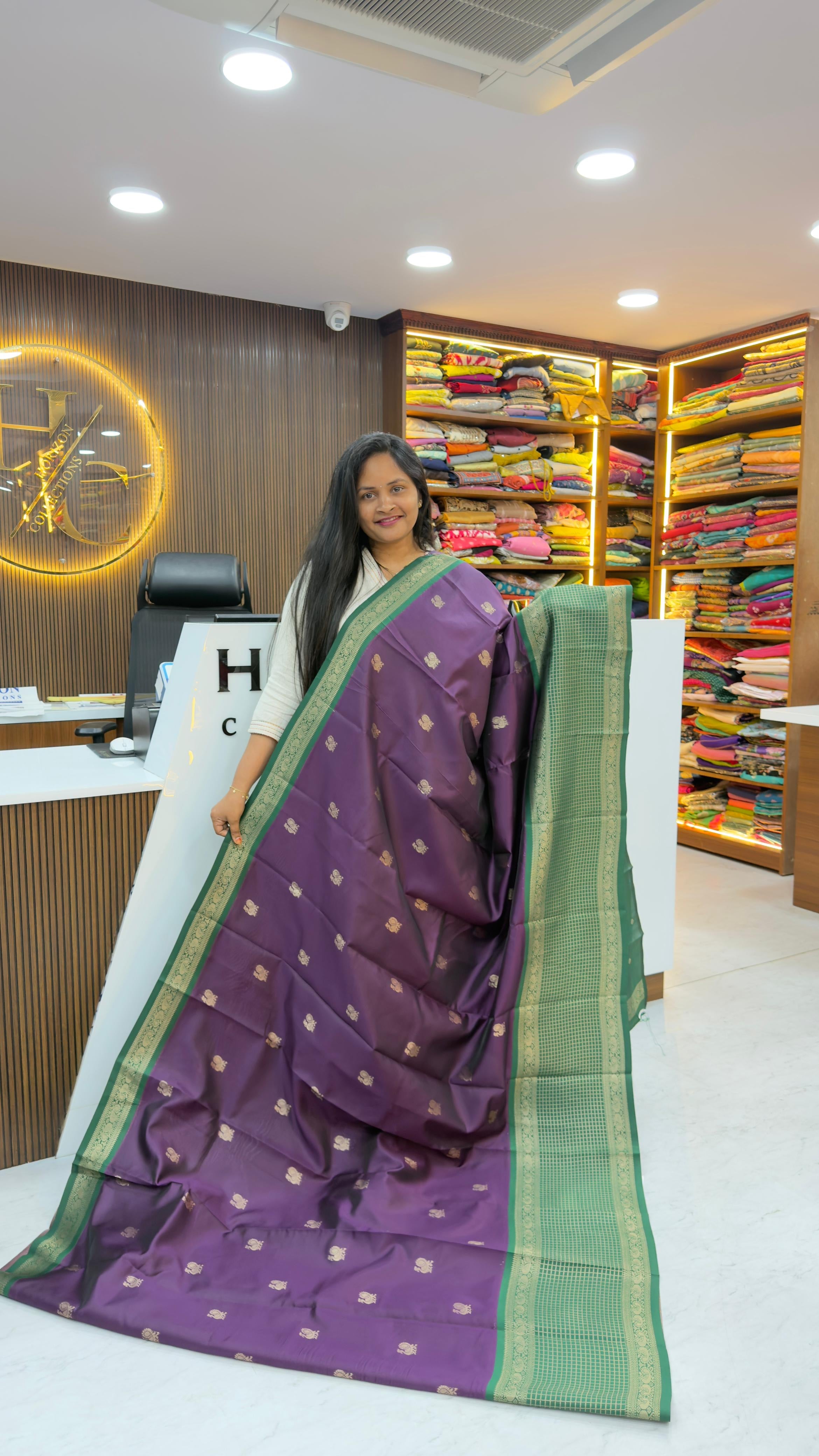 Soft vintage style sarees with chexs sarees