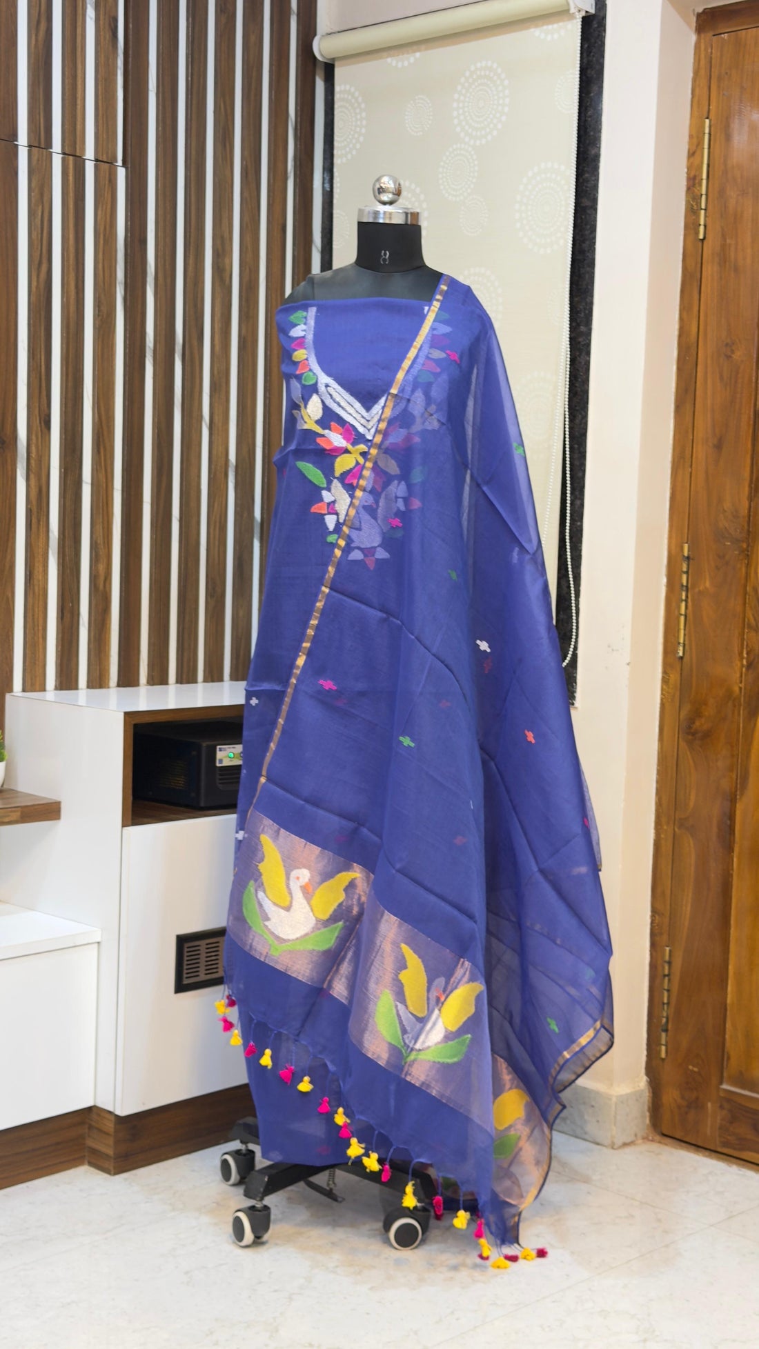 Handloom Muslin Jamdhani Dress materials