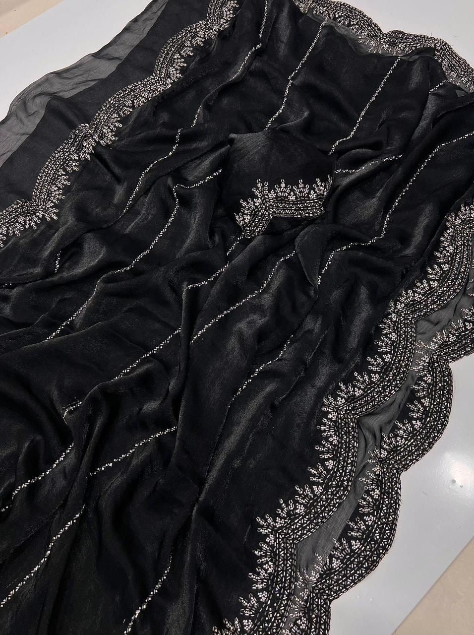 Fendy chiffon saree