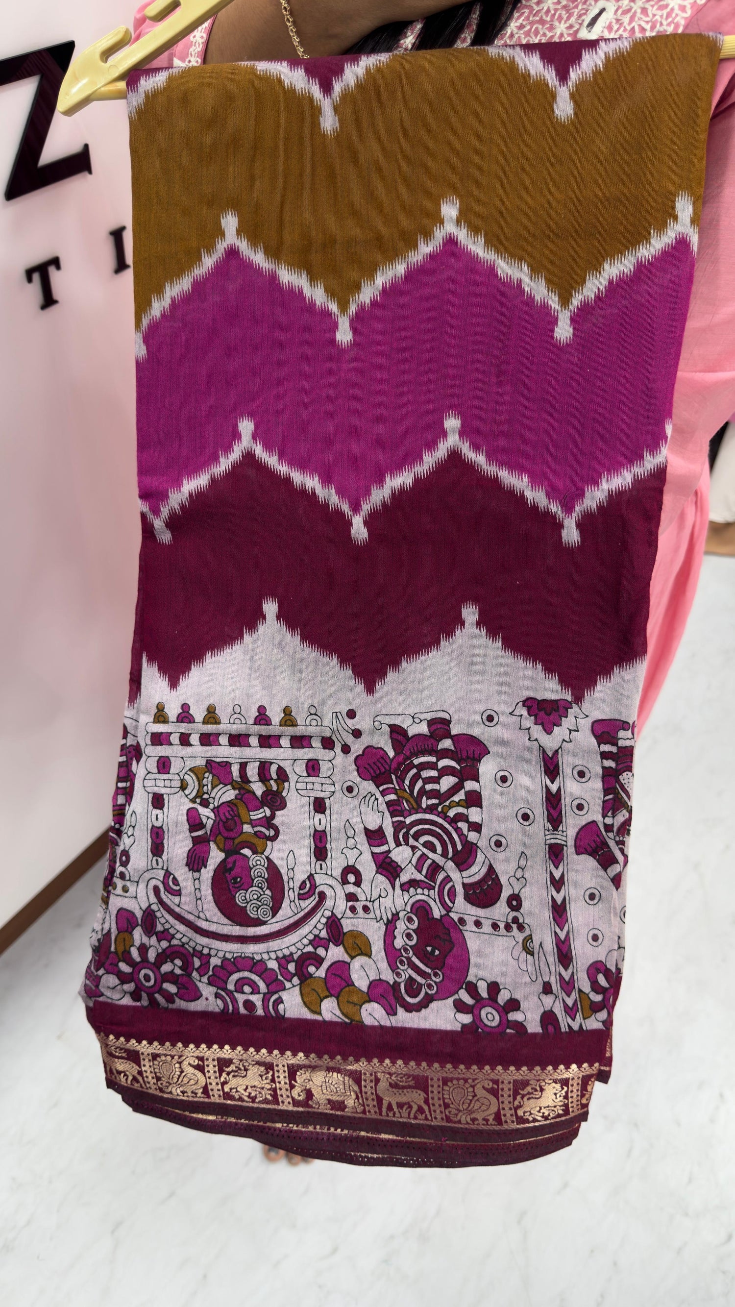 Maheshwari silk in mangalagiri style