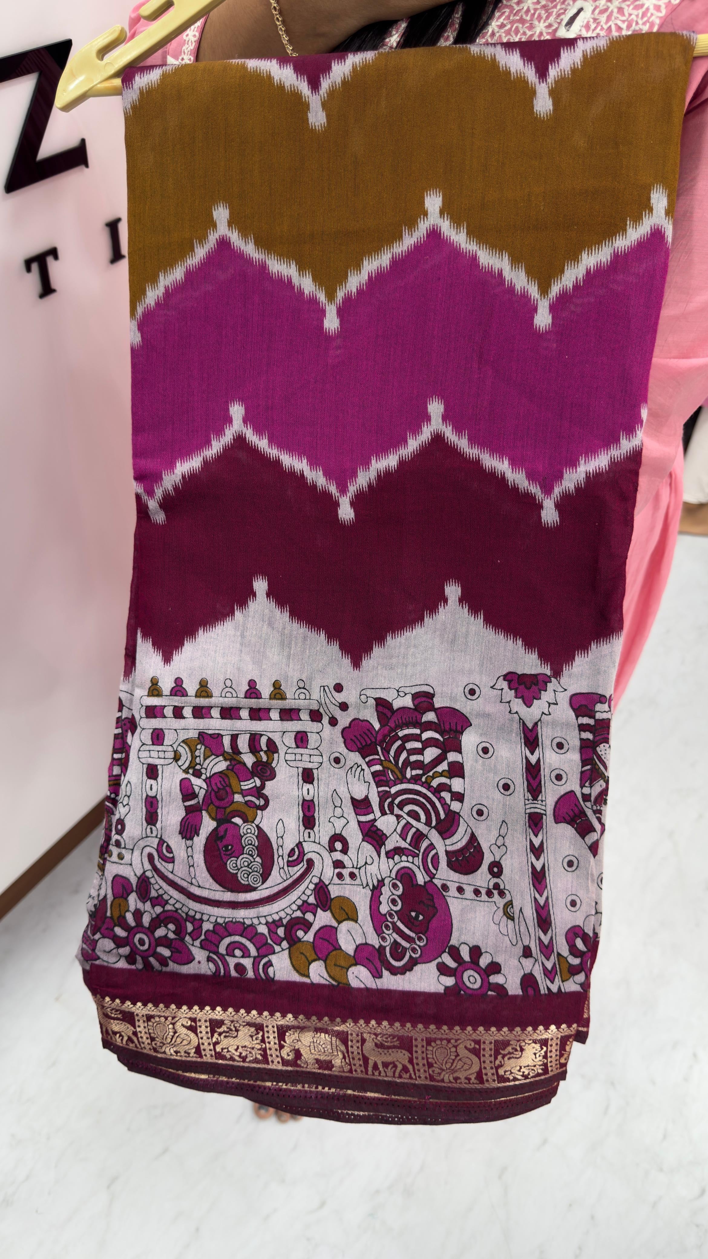 Maheshwari silk in mangalagiri style