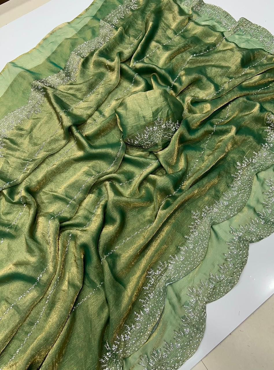 Fendy chiffon saree