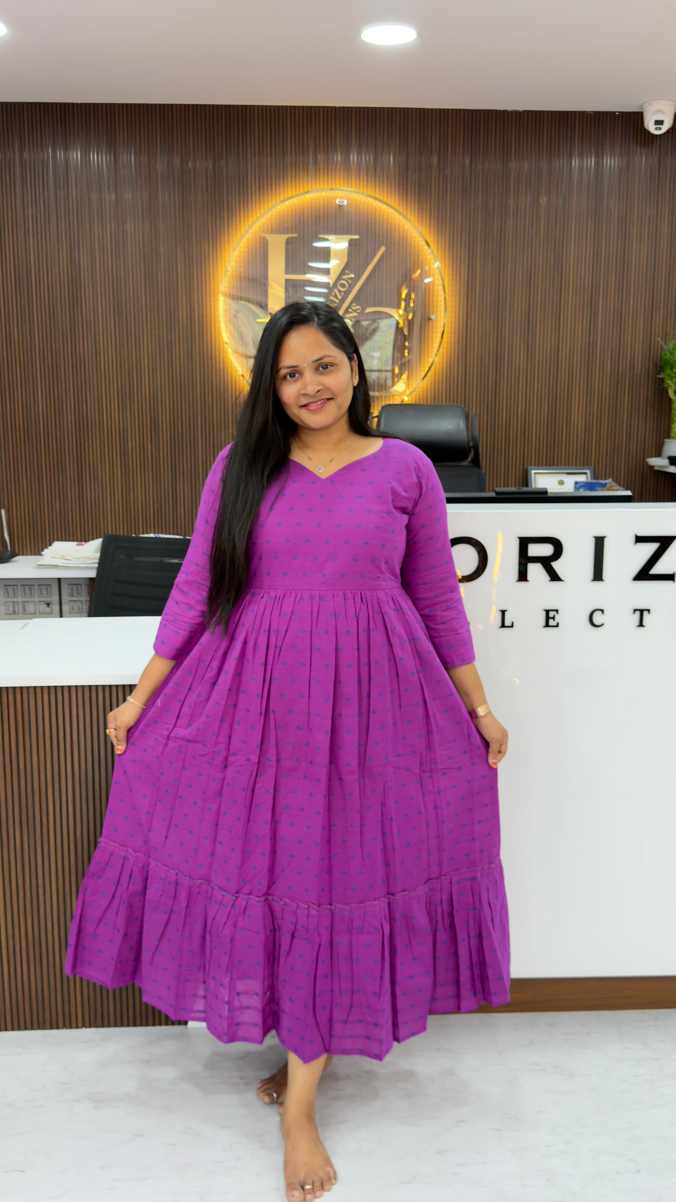 Pure cotton jamdhani frocks