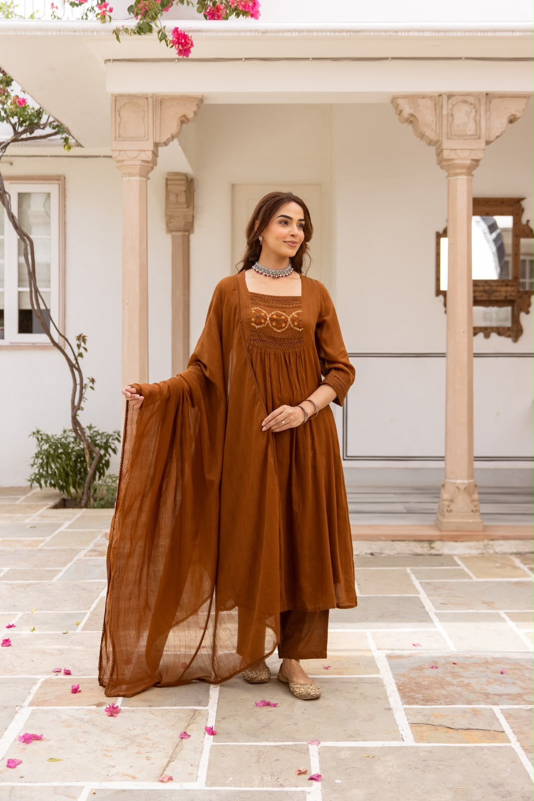 Premium Pure mull  cotton 3 piece set