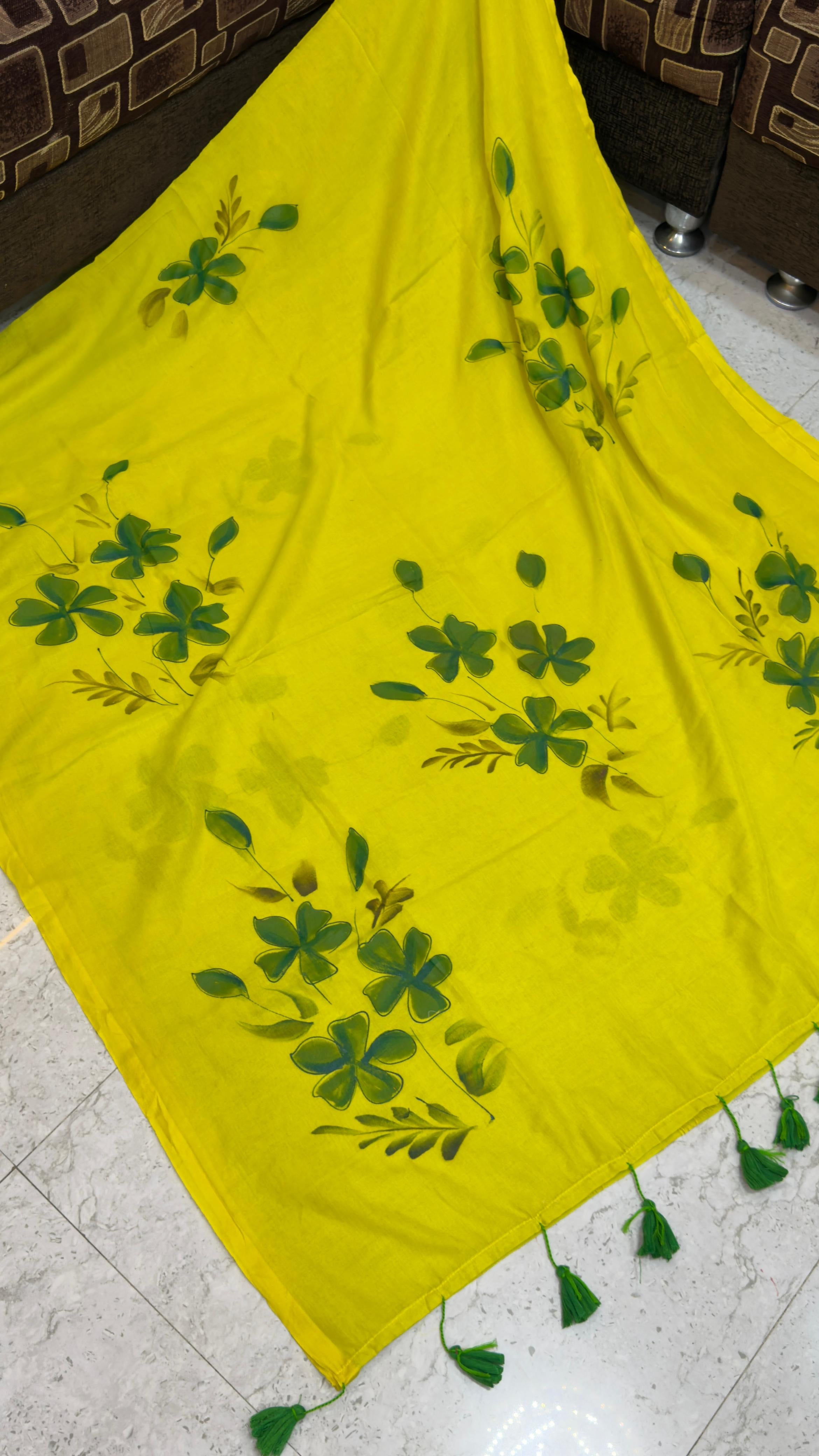 Hand paint Mul cotton