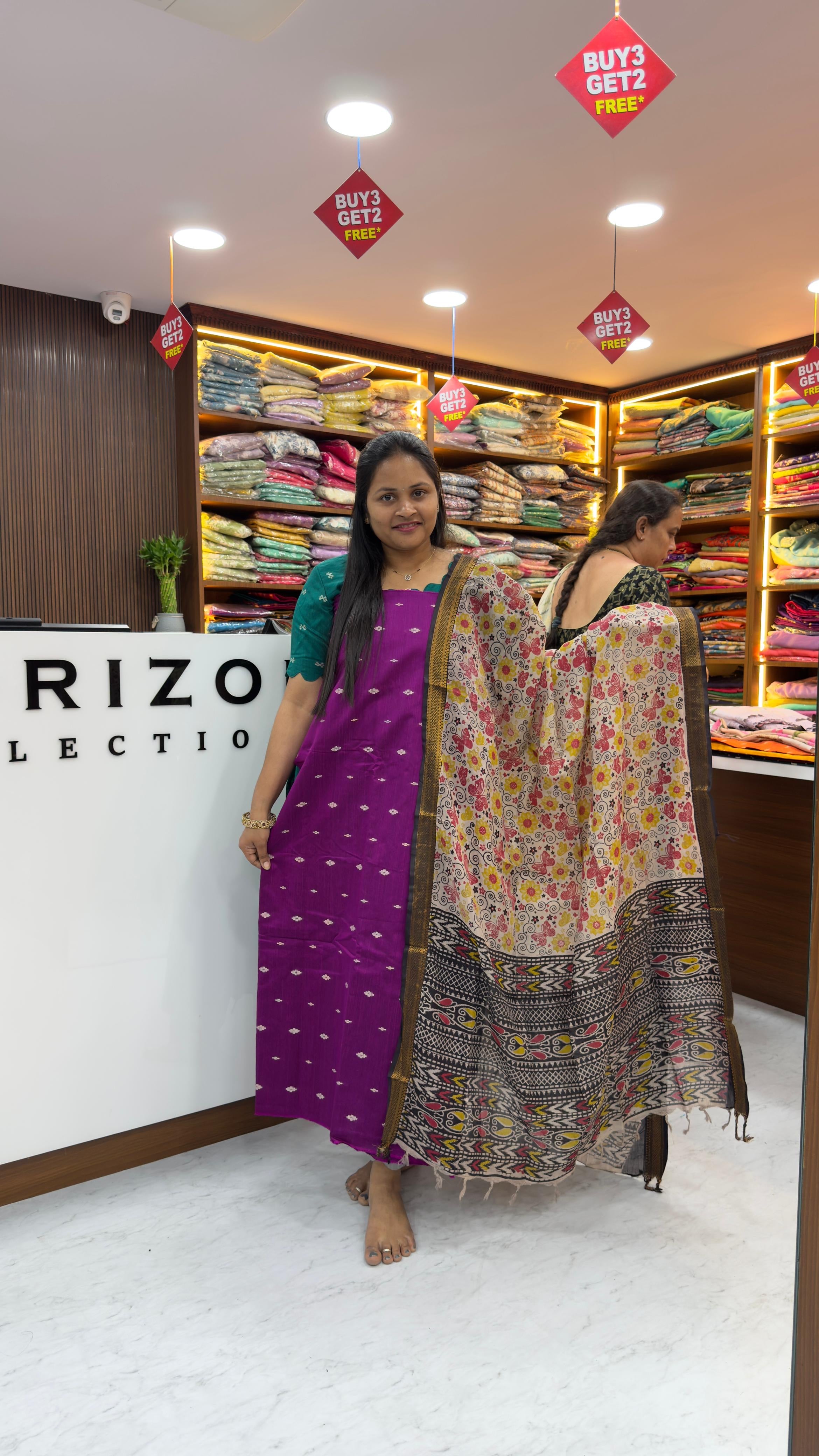 Raw silk dress materials